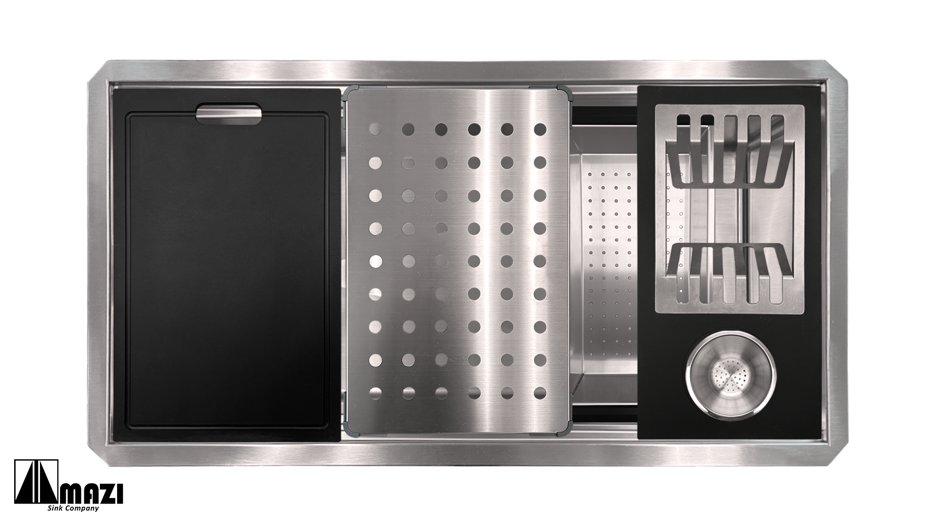 Stainless Steel Commercial Workstation Sink K3619DL - Heavy Duty Restaurant Kitchen Prep Sink for Food Service & Catering