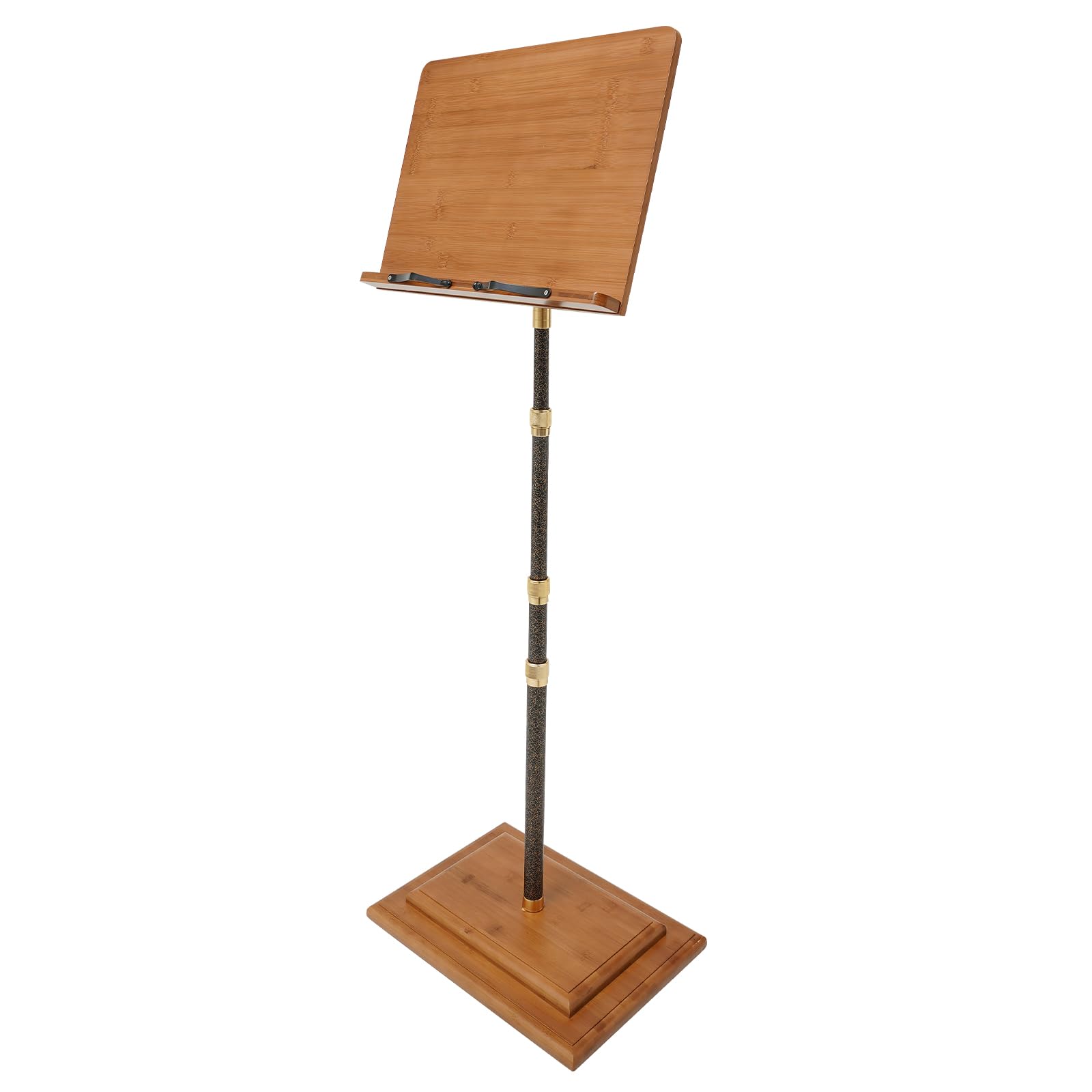 Premium Bamboo Music Sheet Stand - Adjustable Height 70-150cm, 340° Rotatable Panel | Portable & Lightweight for Orchestra, Band, Choir, Piano Practice & Music Lessons | Home & Professional Use