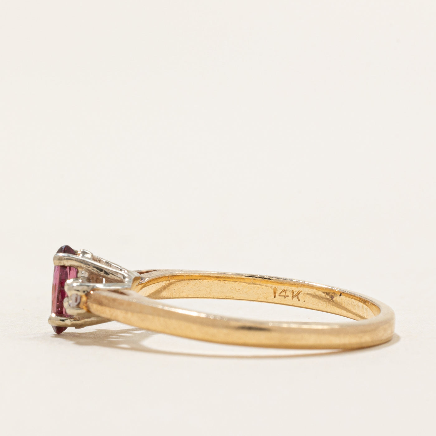 Exquisite Marquise Cut Ruby & Diamond Ring - 0.21ct Ruby & 0.05ctw Diamonds - Size 6 - Perfect for Engagement, Anniversary & Special Occasion Gifts