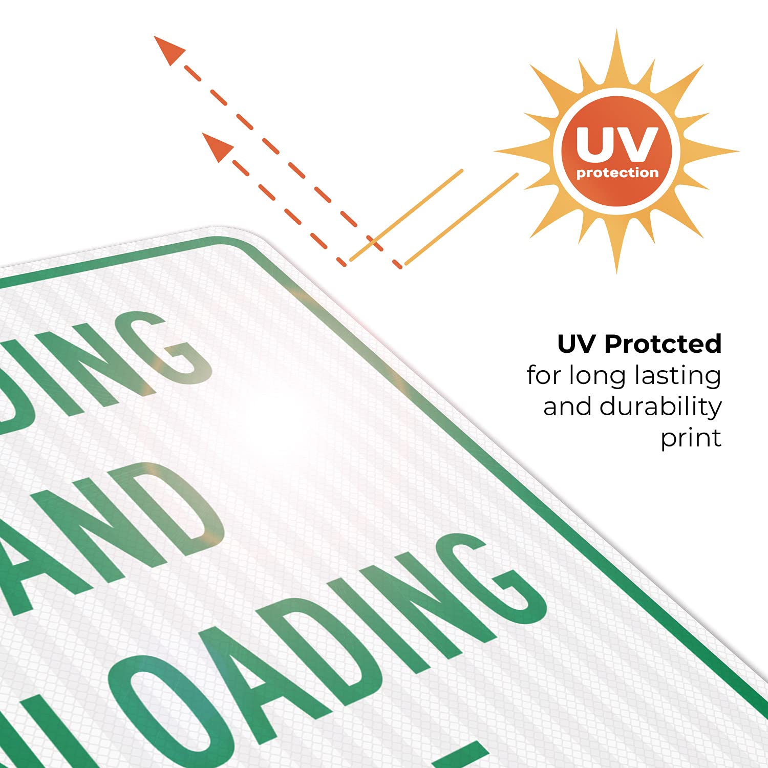 3M EGP Reflective Loading Zone Sign - 24x30 Inches, .080 Aluminum, Fade Resistant - Made in USA - Perfect for Warehouses, Construction Sites & Parking Areas