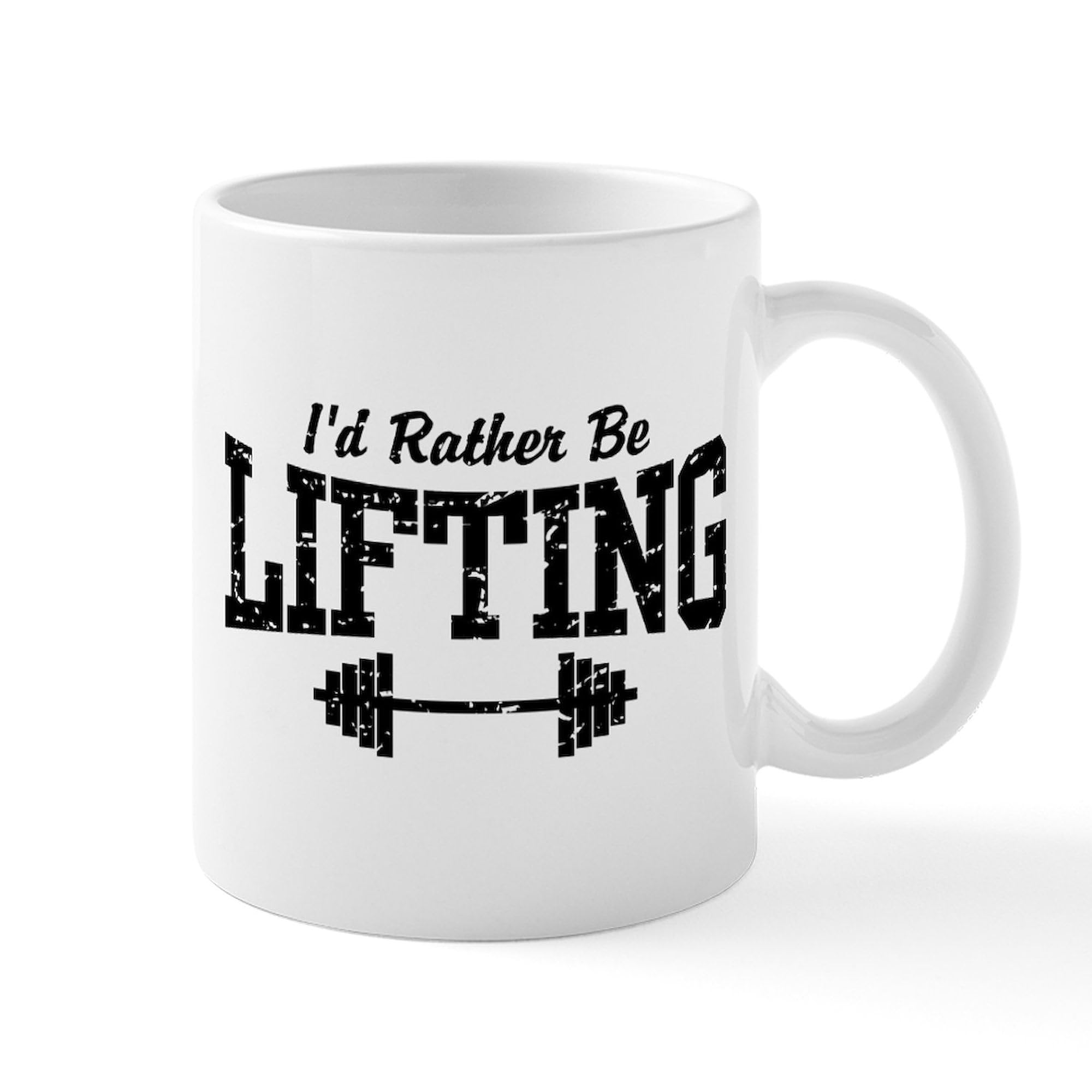 Ceramic Coffee Mug 11 oz (325 ml) - I'd Rather Be Lifting Weights Design - Perfect for Gym Enthusiasts & Coffee Lovers - Ideal for Home, Office, or Workout Recovery
