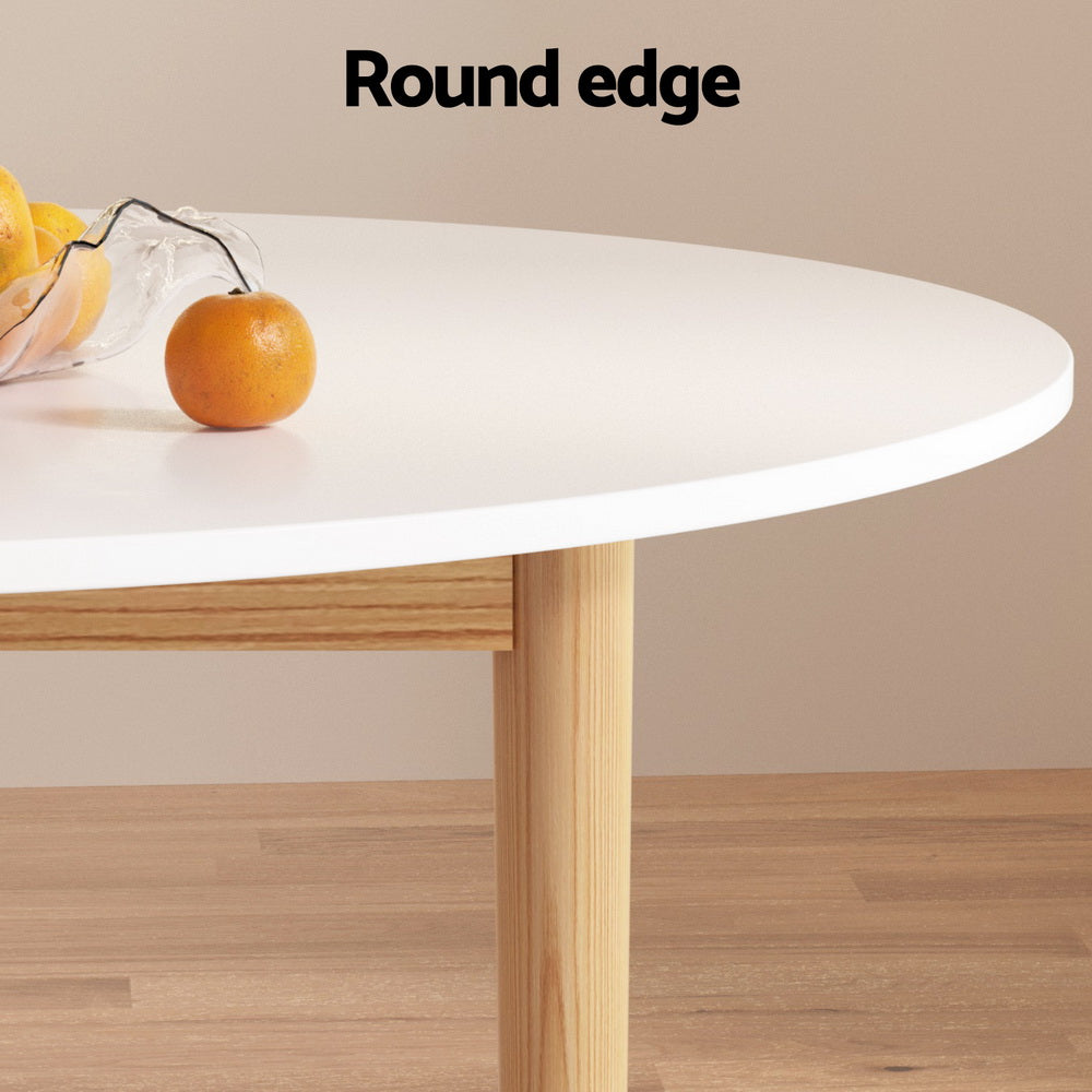 Modern White and Grey 4-Piece Dining Table Set with Chairs - Perfect for Small Spaces, Breakfast Nooks & Cozy Family Meals