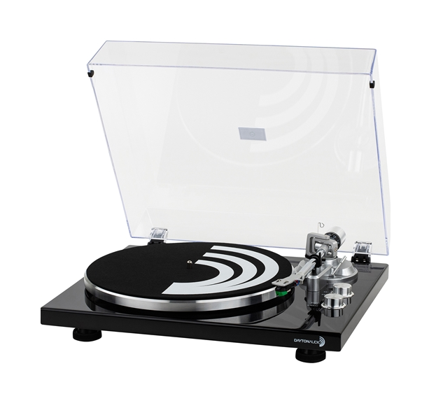 Dayton Audio TT1 Belt-Drive Turntable with Built-in Preamp - Vintage Vinyl Record Player for Home Audio & DJ Setup