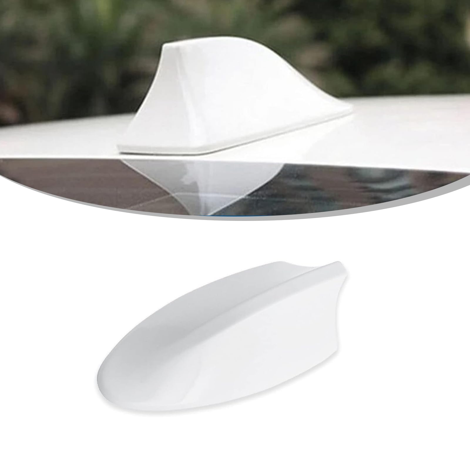 1 Pack Shark Fin Antenna for Cars & SUVs - Universal White Dummy Roof Aerial Car Accessory - Enhances Vehicle Appearance | Perfect for Car Shows, Daily Driving & Customization