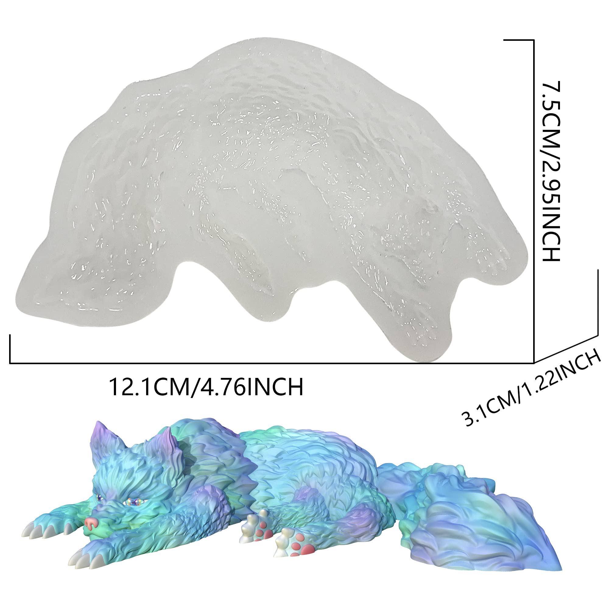 Timber Wolf 3D Epoxy Resin Silicone Mold for Cake Decorating, Fondant Sugar Craft, Polymer Clay & Plaster - Perfect for DIY Fairy Garden, Cake Toppers, and Home Decor Projects