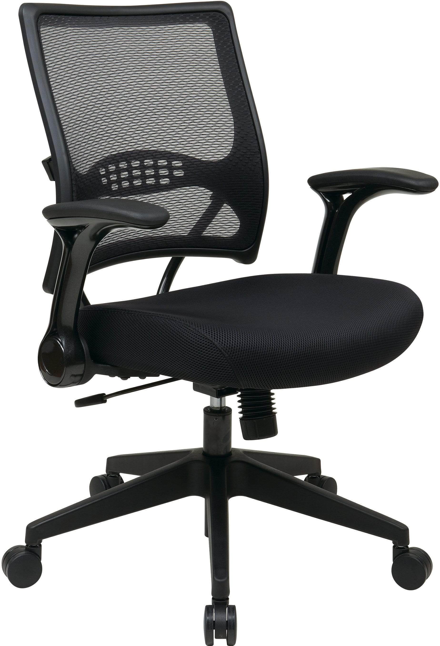 Space Seating® 2-to-1 Synchro Tilt AirGrid® Ergonomic Office Chair with Adjustable Lumbar Support - Perfect for Managers & Executives in Home Offices & Corporate Workspaces [Model 67-37N1G5]