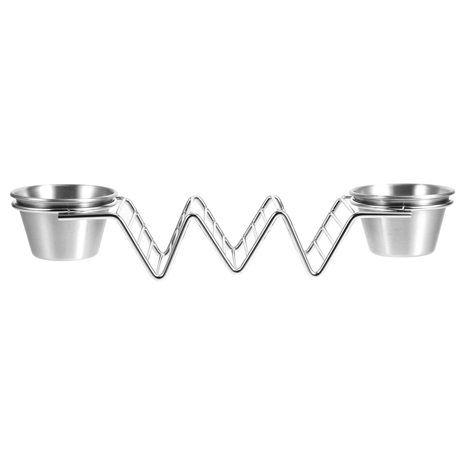 Stainless Steel Taco Holder Stand - 1pc Metal Crepe & Taco Rack for Mexican Pancakes, Pizza Pie Display - Durable Wave Design for Home Kitchen & Party Serving