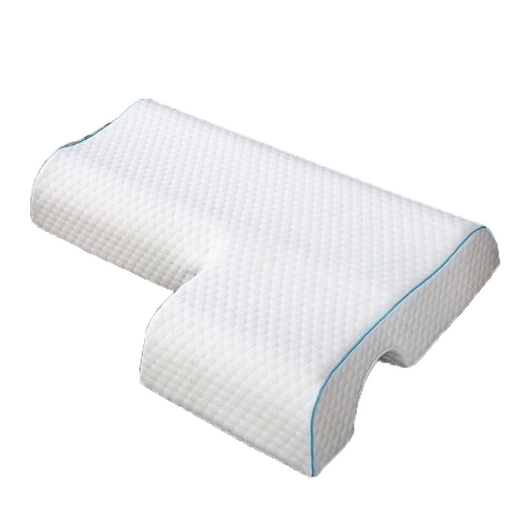 Memory Foam Cuddle Pillow for Couples - Soft Arched Support Pillow for Side Sleepers, Left/Right Arm Pressure Relief, Breathable Design (Color: Left Arm Type C) - Perfect for Cuddling, Back Pain Relief & Comfortable Sleep