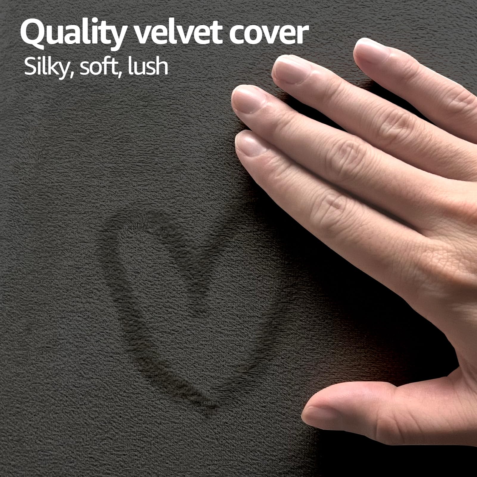 Art3d Peel and Stick Headboard Panels - Velvet Smoky Gray 3D Wall Panels (Pack of 12, 9.84