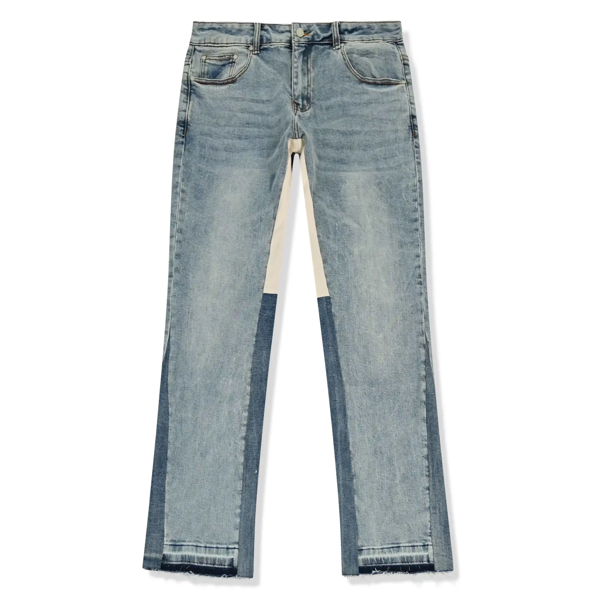 SIARR High Waist Flared Jeans for Women - Vintage Retro Blue Denim Pants, Comfortable Stretch Bootcut Jeans for Casual Wear, Date Night & Office Outfits