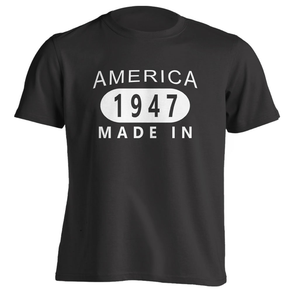 Vintage 1947 Born in America 74th Birthday T-Shirt - Perfect for Birthday Gifts, Retro Parties & Patriotic Celebrations