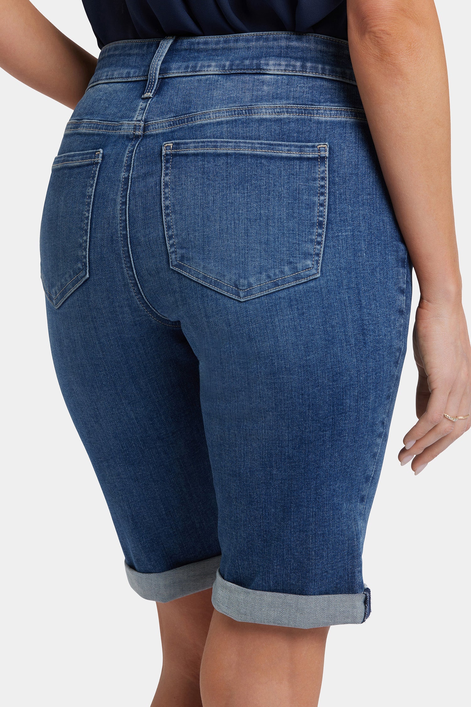 Briella 10 Inch Denim Shorts for Women - Petite Fit, Valencia Surf Style | Perfect for Beach, Summer Outfits & Casual Wear