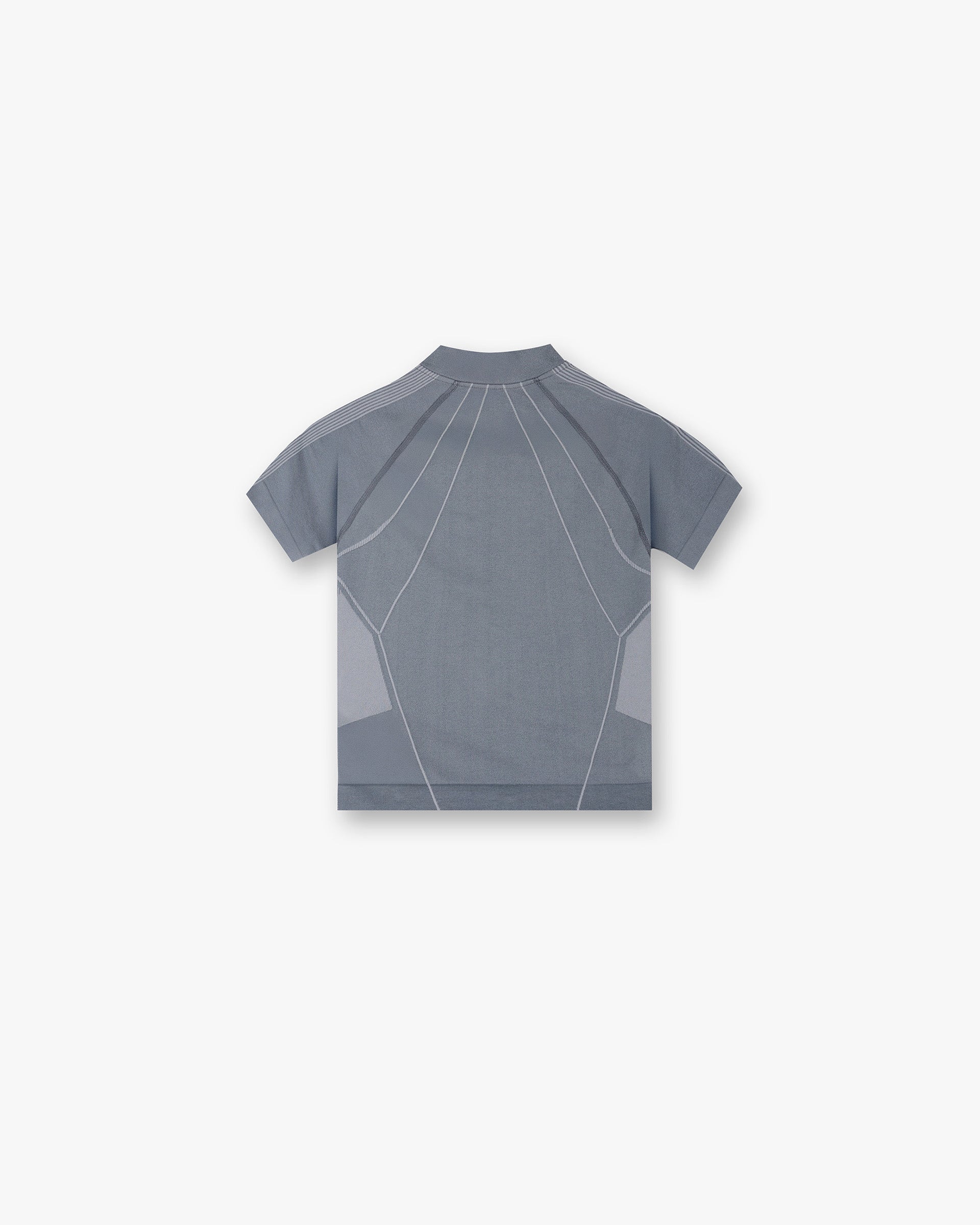 247 Hydro Seamless Zip Front T-Shirt for Men - Moisture Wicking Athletic Shirt - Ice Grey - Perfect for Running, Gym & Outdoor Activities