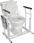 Stand Alone Toilet Safety Rail - Adjustable Bathroom Support Handle for Elderly & Disabled - Ideal for Home Care & Post-Surgery Recovery