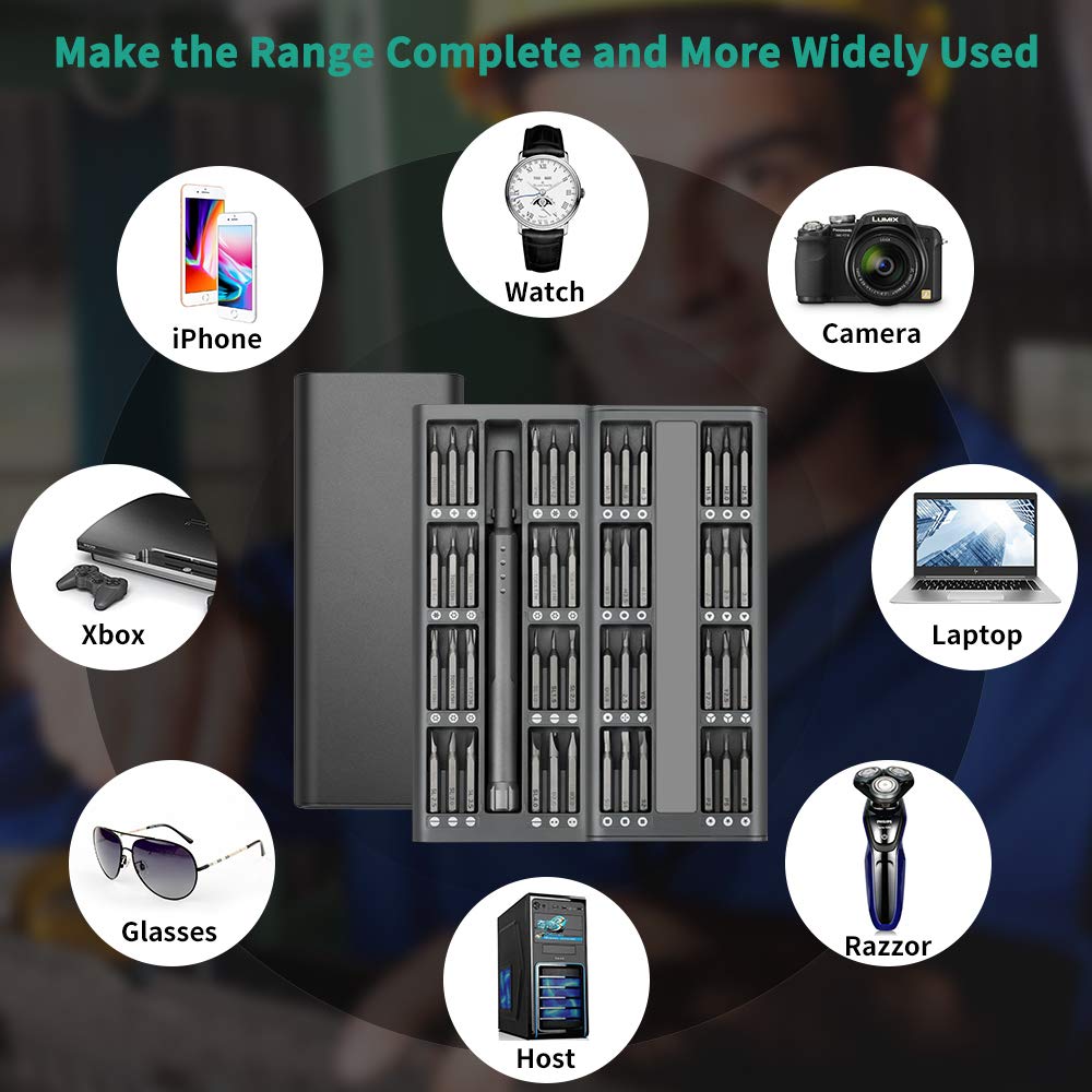 **POWERGIANT Mini Precision Screwdriver Set - 48 Magnetic Bits with Portable Case, Repair Tool Kit for Eyeglasses, Smartphone, Laptop, Watch & Jewelry - Perfect for DIY, Electronics & Home Repairs**