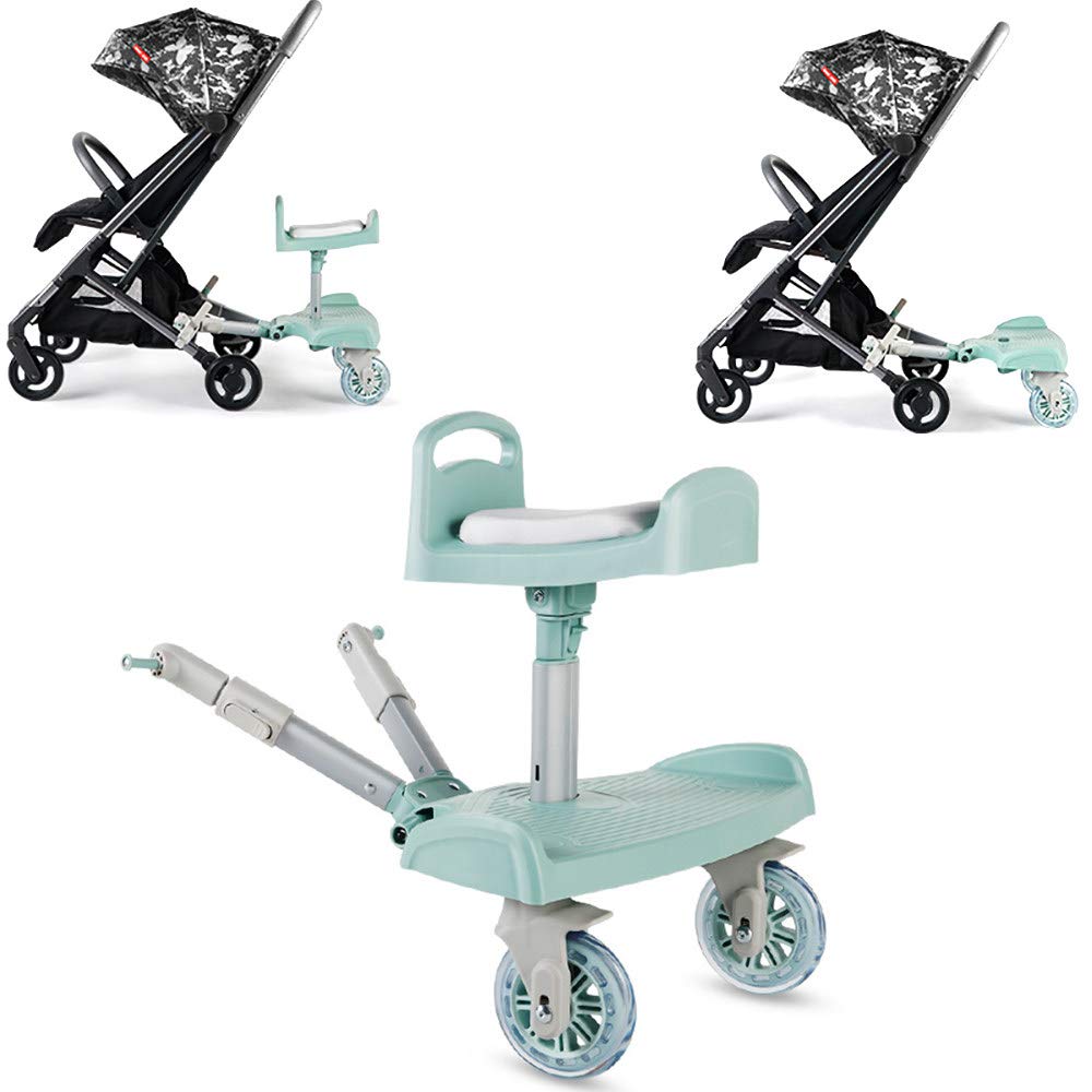 **LNLN Buggy Board with Seat - Adjustable Stroller Accessory for Kids 2-7 Years Old | Stand-On Scooter with Removable Seat & Stand Plate | Perfect for Siblings & Family Outings**    *(Use Case: Ideal for parents with two children, transforming your stroller into a versatile ride-on scooter for shopping trips, park visits, or daily commutes.)*