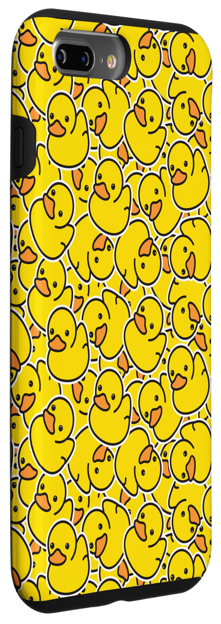 Cute Yellow Rubber Duckie Duck Lover Pattern Phone Case for iPhone 7 Plus & 8 Plus - Waterproof Protective Cover for Swimming, Beach & Outdoor Activities
