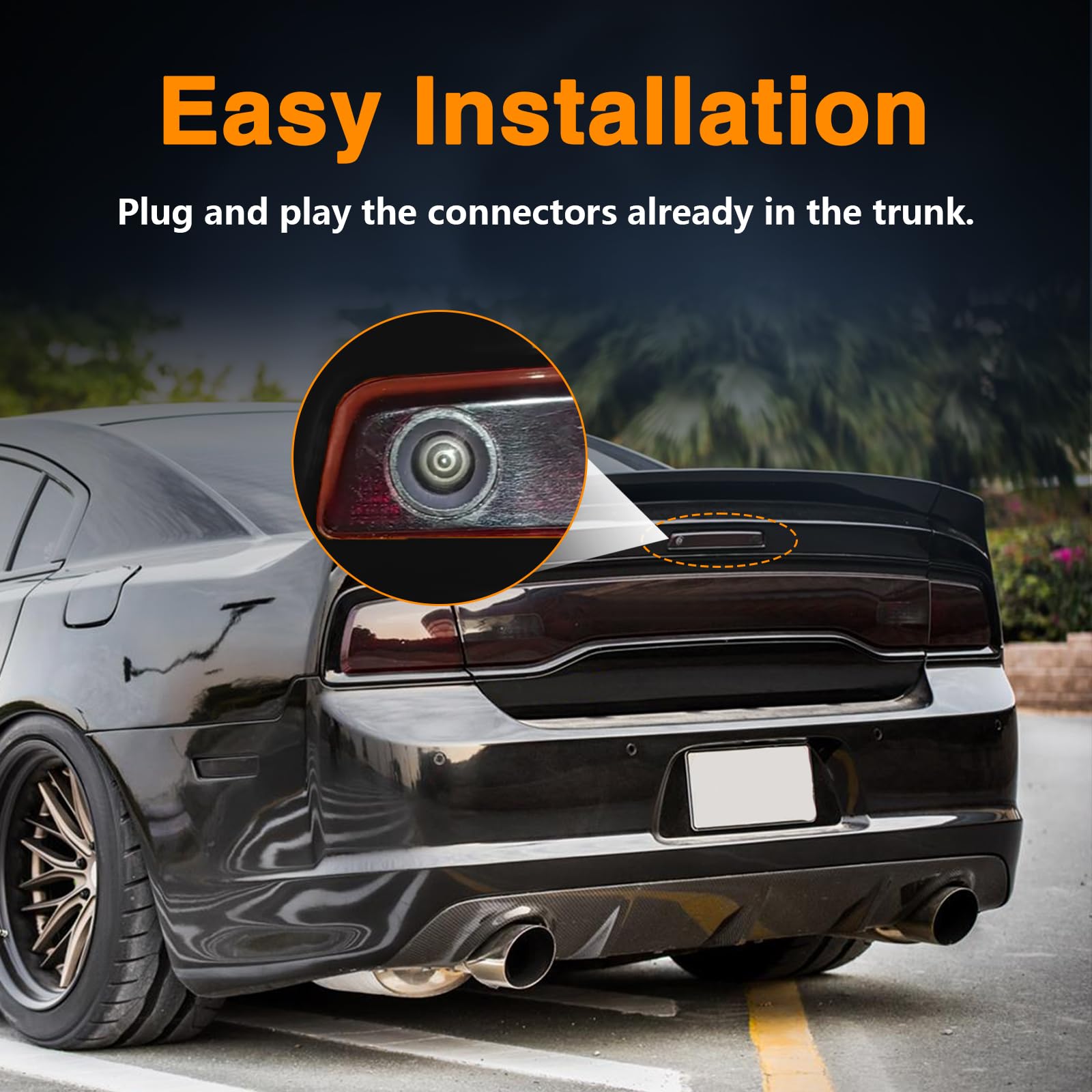 EVRBUL Rear View Backup Camera - HD Parking Assist Reverse Camera for 2011-2014 Chrysler 300 & Dodge Charger - Replaces OEM Part# 56054058AH/56054058AF - Perfect for Night Driving and Tight Parking Spaces
