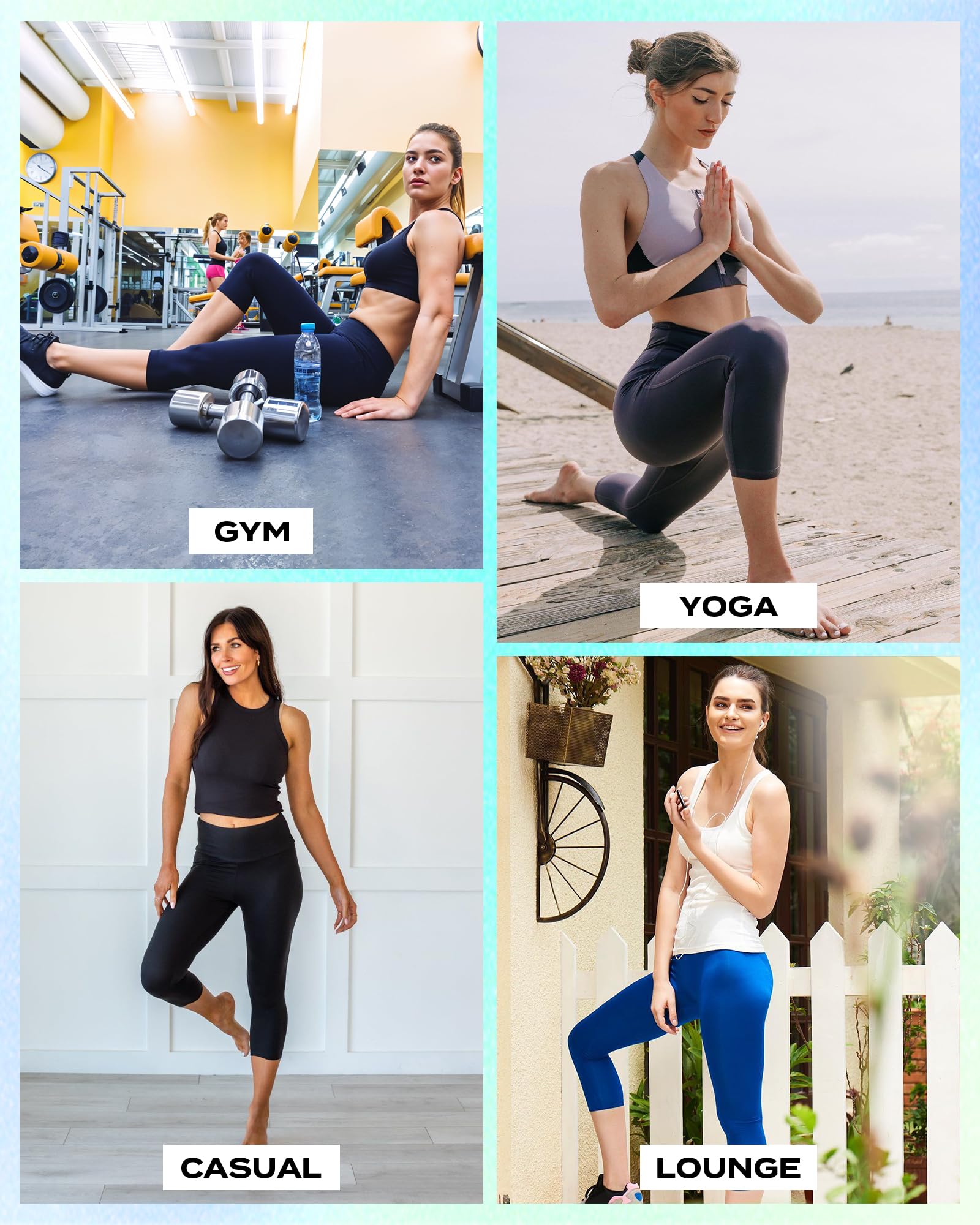TNNZEET Women's High Waisted Capri Leggings with Pockets - Tummy Control Black Yoga Pants for Workout, Cycling & Everyday Wear | Comfortable & Stylish Activewear for Gym, Running & Casual Outfits
