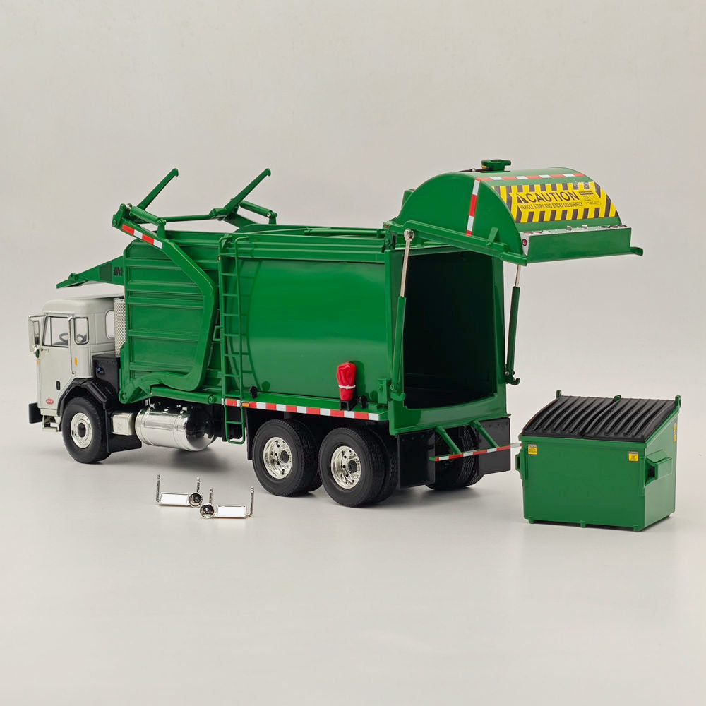 1/34 Scale FIRST GEAR Peterbilt 520 Wittke Front End Loader Refuse Truck Diecast Metal Replica Model - Collectible Truck for Display & Gifts - Perfect for Truck Enthusiasts & Model Collectors