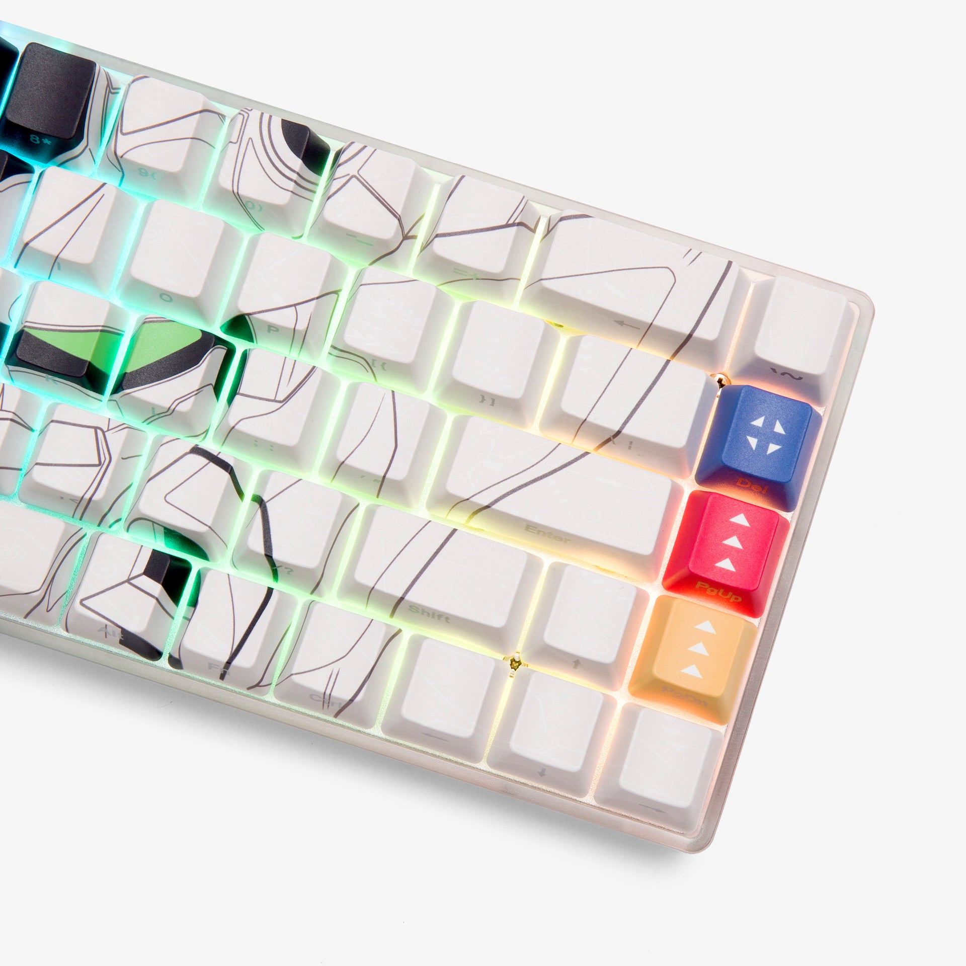 Gundam Basecamp 65% Mechanical Keyboard - Admiral White - Compact RGB Gaming Keyboard for PC/Mac - Perfect for Esports, Typing & Office Work