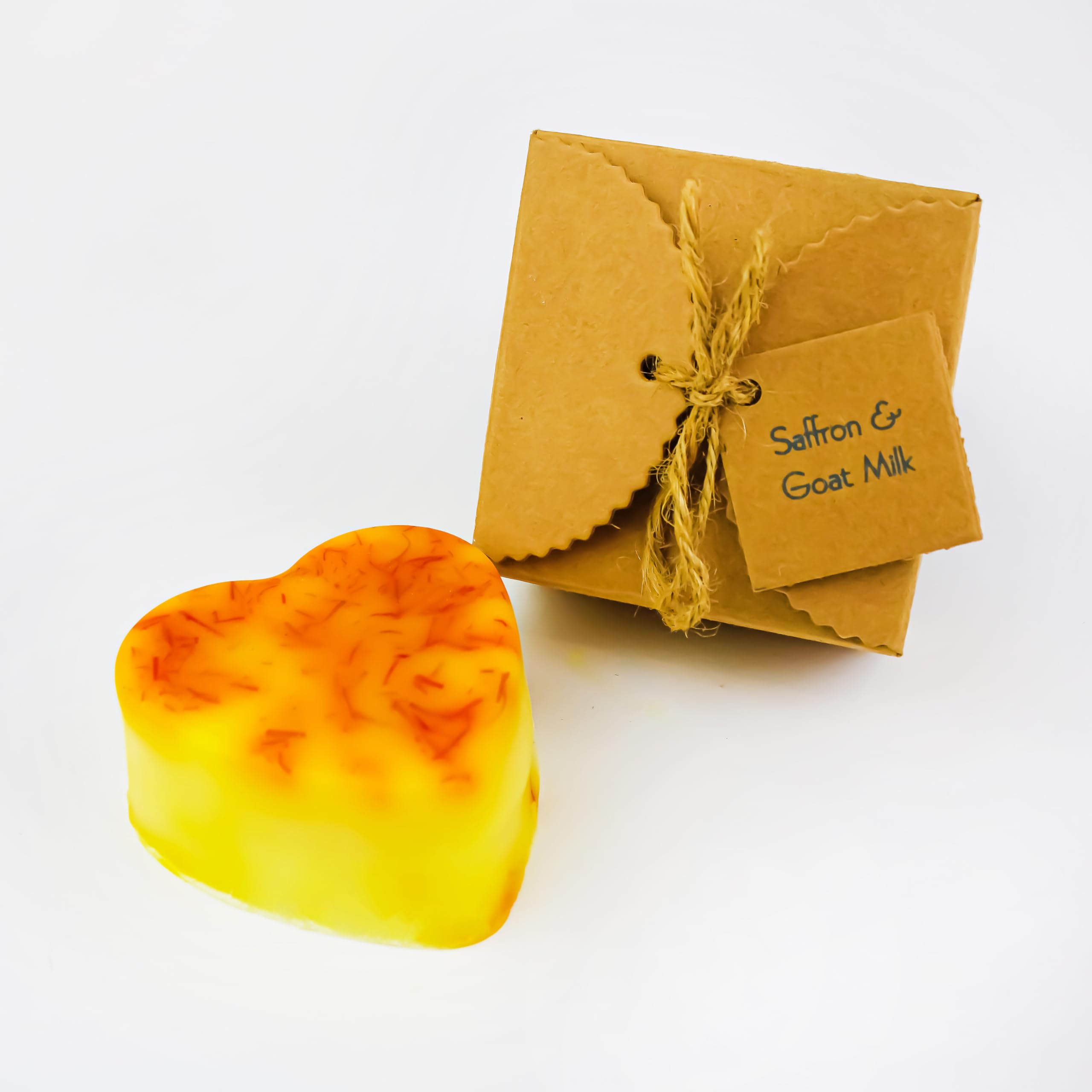 EUDWI Saffron Goat Milk Beauty Soap Bar - Natural Skin Brightening & Nourishing with Saffron Extract & Goat Milk | Gentle Cleansing for Dry, Sensitive Skin - Perfect for Daily Face & Body Care Routine