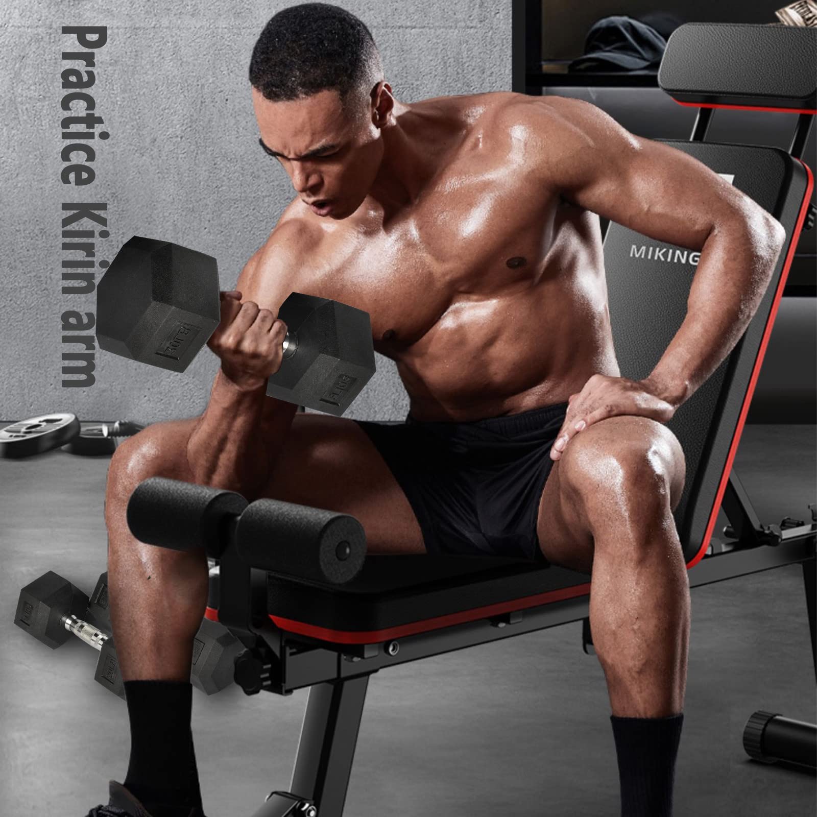 Xinqinghao Rubber Hex Dumbbells Set - Single/Pair Chrome Handle Free Weights for Strength Training | Home Gym Equipment for Men & Women | Perfect for HIIT, CrossFit, Yoga & Weight Lifting Workouts