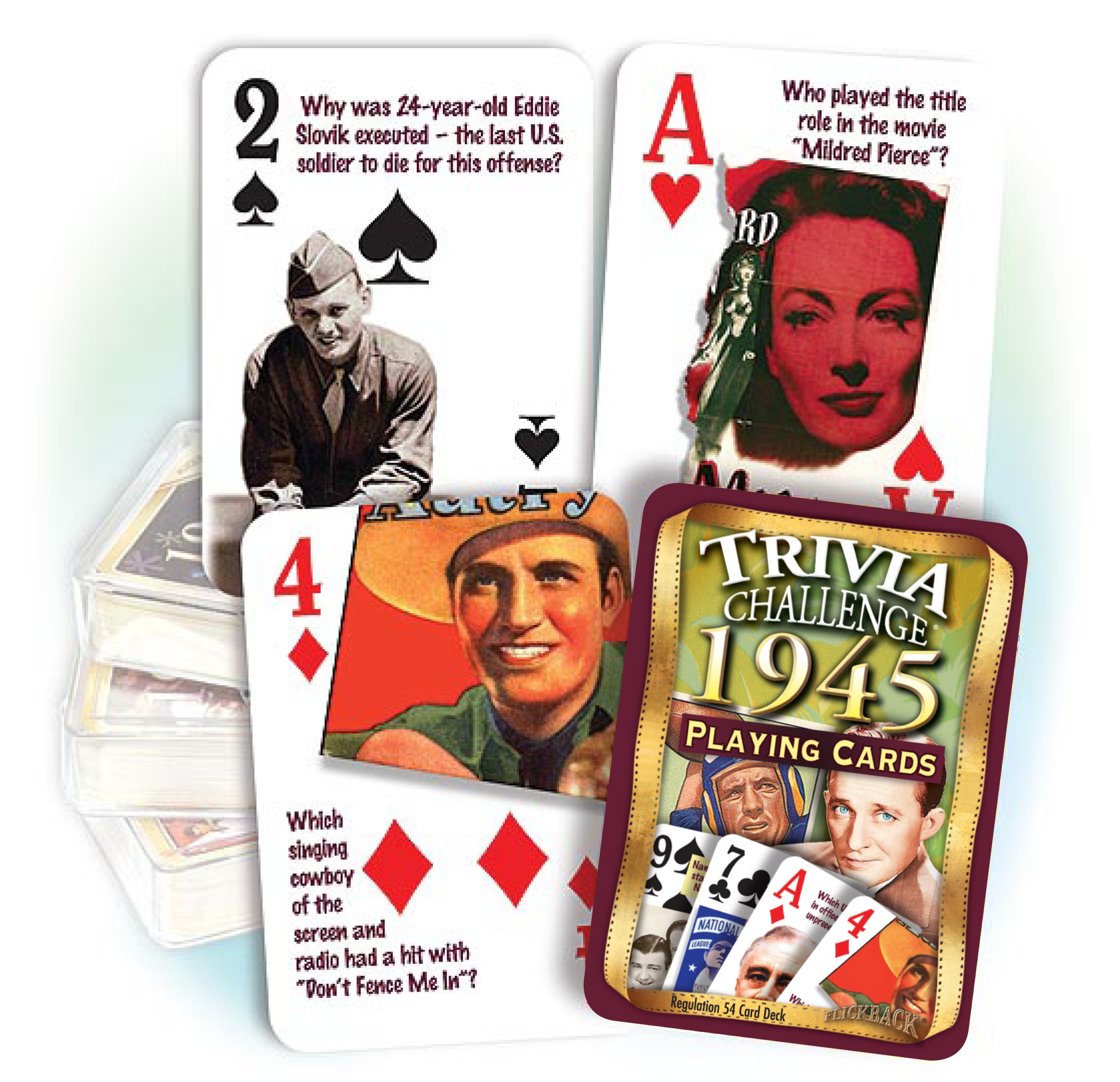1945 Trivia Playing Cards - Fun Historical Facts Game for Parties, Birthdays & Anniversaries | Perfect Gift for History Buffs & Card Game Lovers