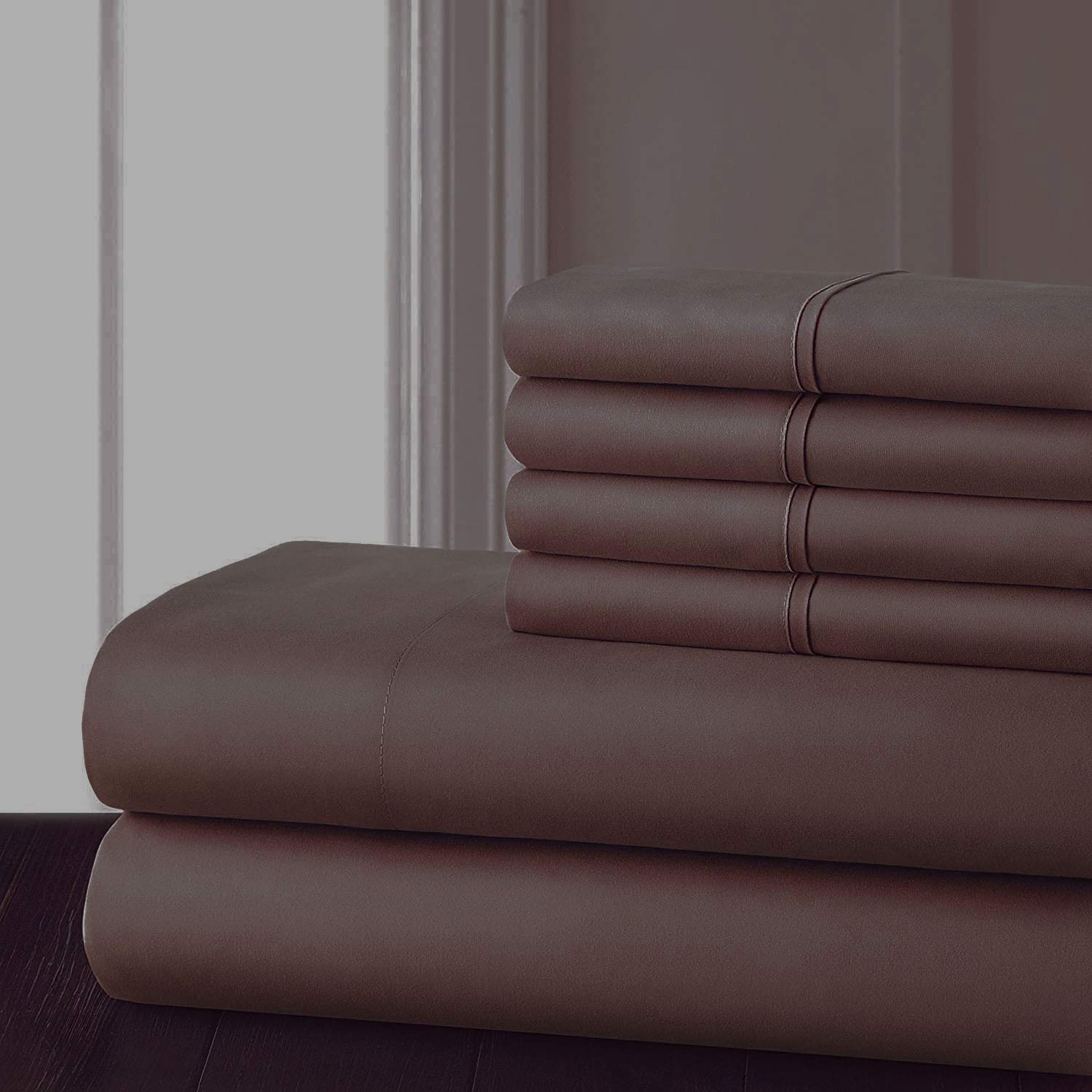 Organic Bamboo Sheets 6-Piece Set for Short Queen Bed - 100% Natural Bamboo Fabric, Breathable & Hypoallergenic - Perfect for Hot Sleepers, Eco-Friendly Bedroom, and Sustainable Home Decor