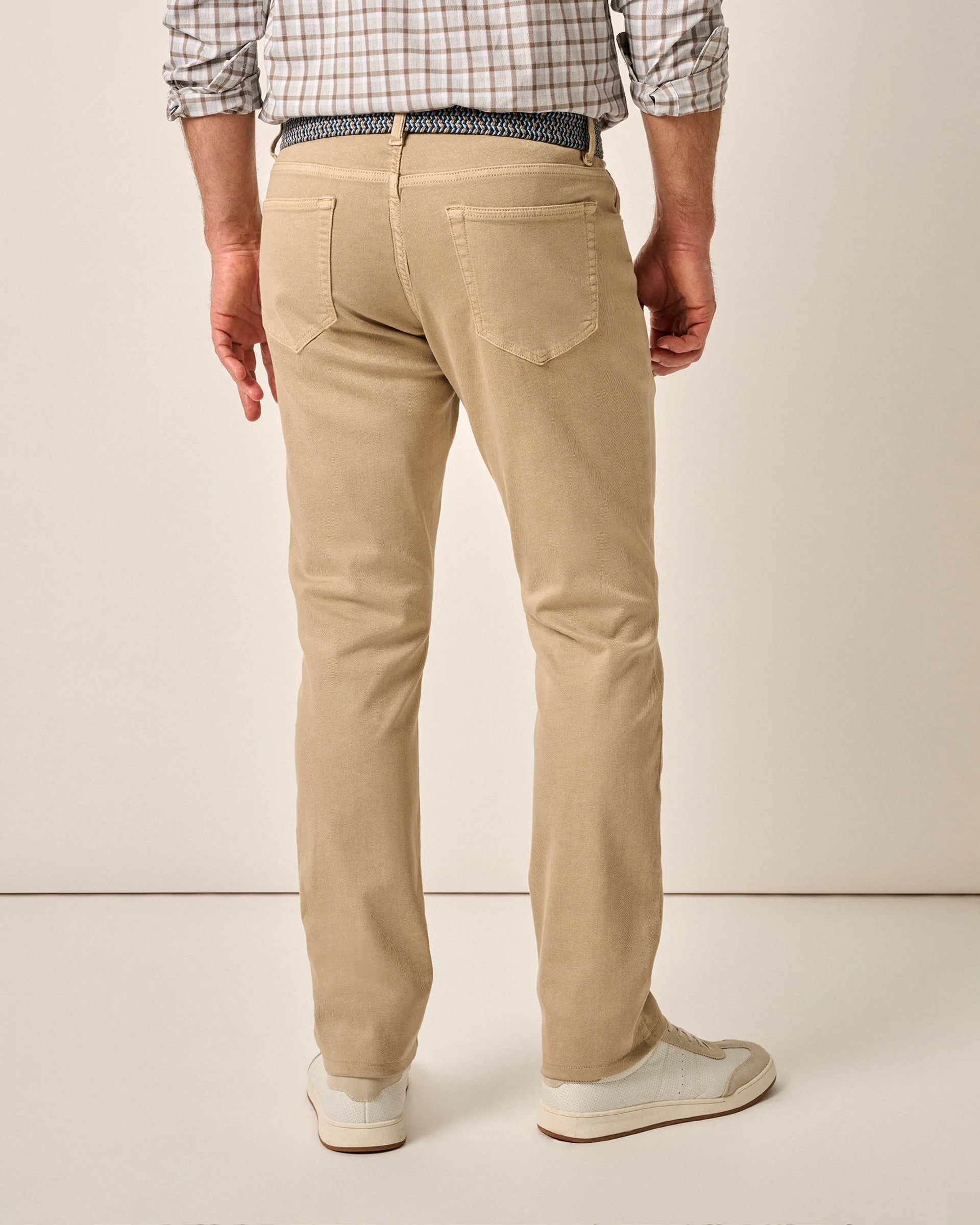 Carmel Steen Women's Khaki 5-Pocket Stretch Pants - Comfortable Casual Trousers for Work, Travel & Everyday Wear