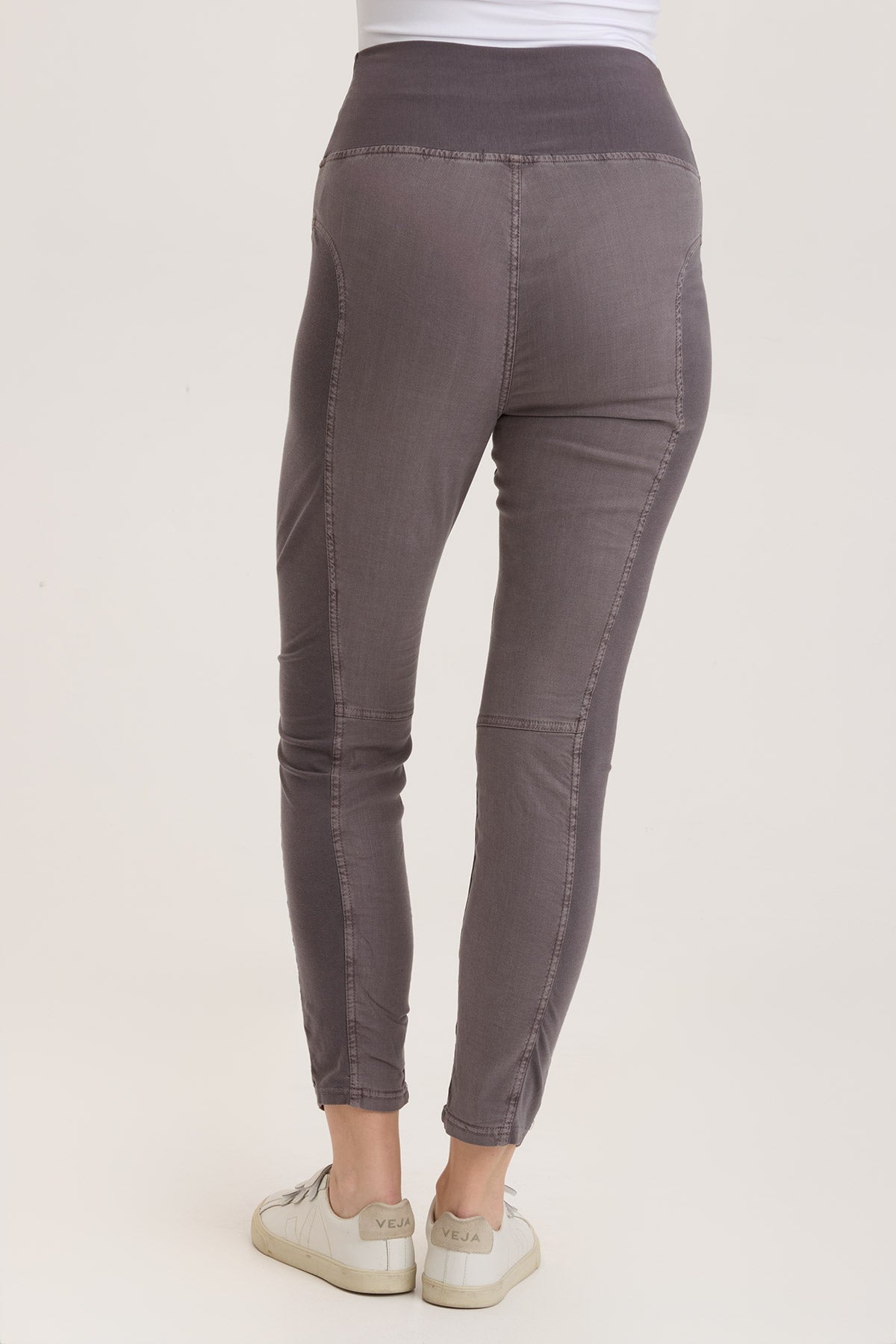 High Waisted Twill Penny Leggings for Women - Comfortable Stretchy Yoga Pants for Workout, Running & Everyday Wear