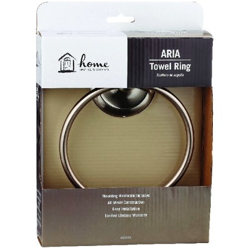 456866 Home Impressions Towel Ring - Chrome Bathroom Accessory for Hand & Kitchen Towels - Perfect for Bath, Kitchen & Laundry Room Organization