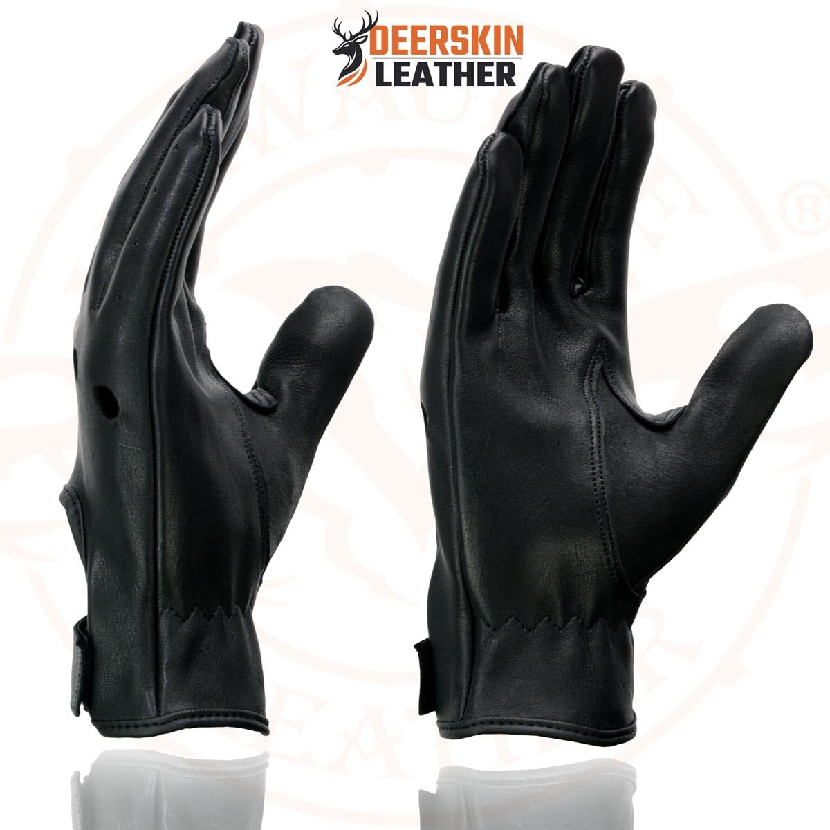 Premium Men's Deerskin Driving Gloves - Soft Leather, Comfortable Grip - Ideal for Road Trips, Commuting & Classic Car Enthusiasts