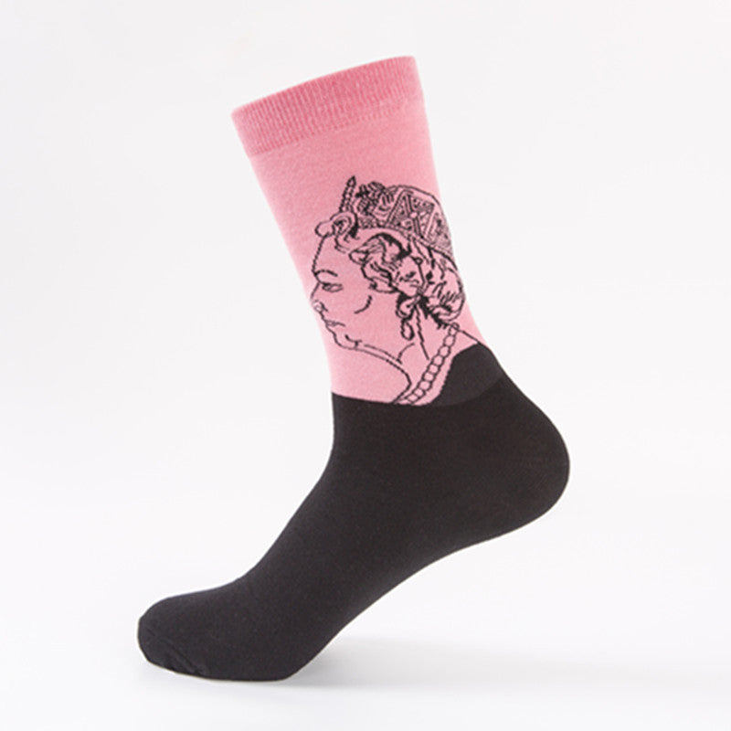 Queen Elizabeth II Socks - British Royalty Novelty Socks for Women & Men - Perfect for History Lovers, Anglophiles & Royal Family Fans - Great for Costumes, Gifts & Themed Parties