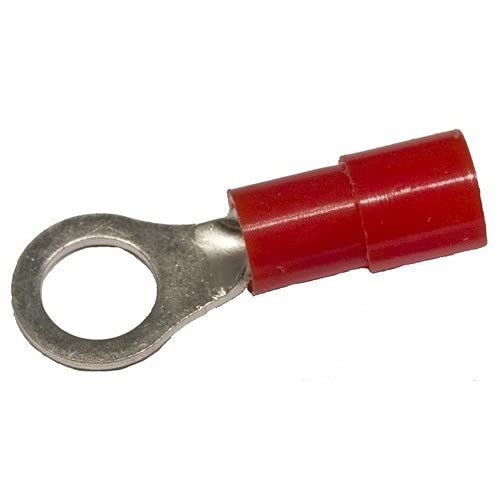Morris 11314 Nylon Insulated Ring Terminals - 1000 Pack Bulk Bag, No.6 Stud, 22-16 AWG Wire Size - Perfect for Automotive, Marine, and Electrical Wiring Applications