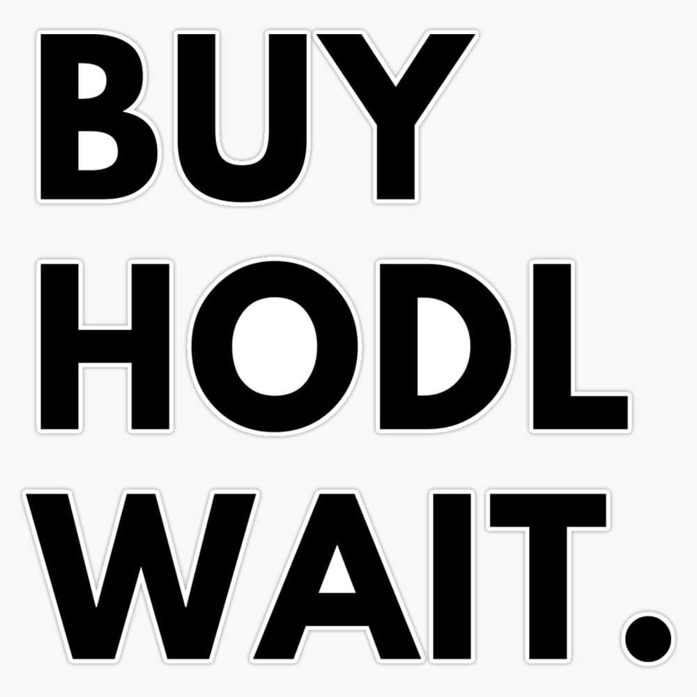 HODL Wait! Funny Crypto Vinyl Bumper Sticker - Waterproof 5 Inch Decal for Cars, Laptops & Water Bottles - Perfect for Bitcoin Enthusiasts & Crypto Investors