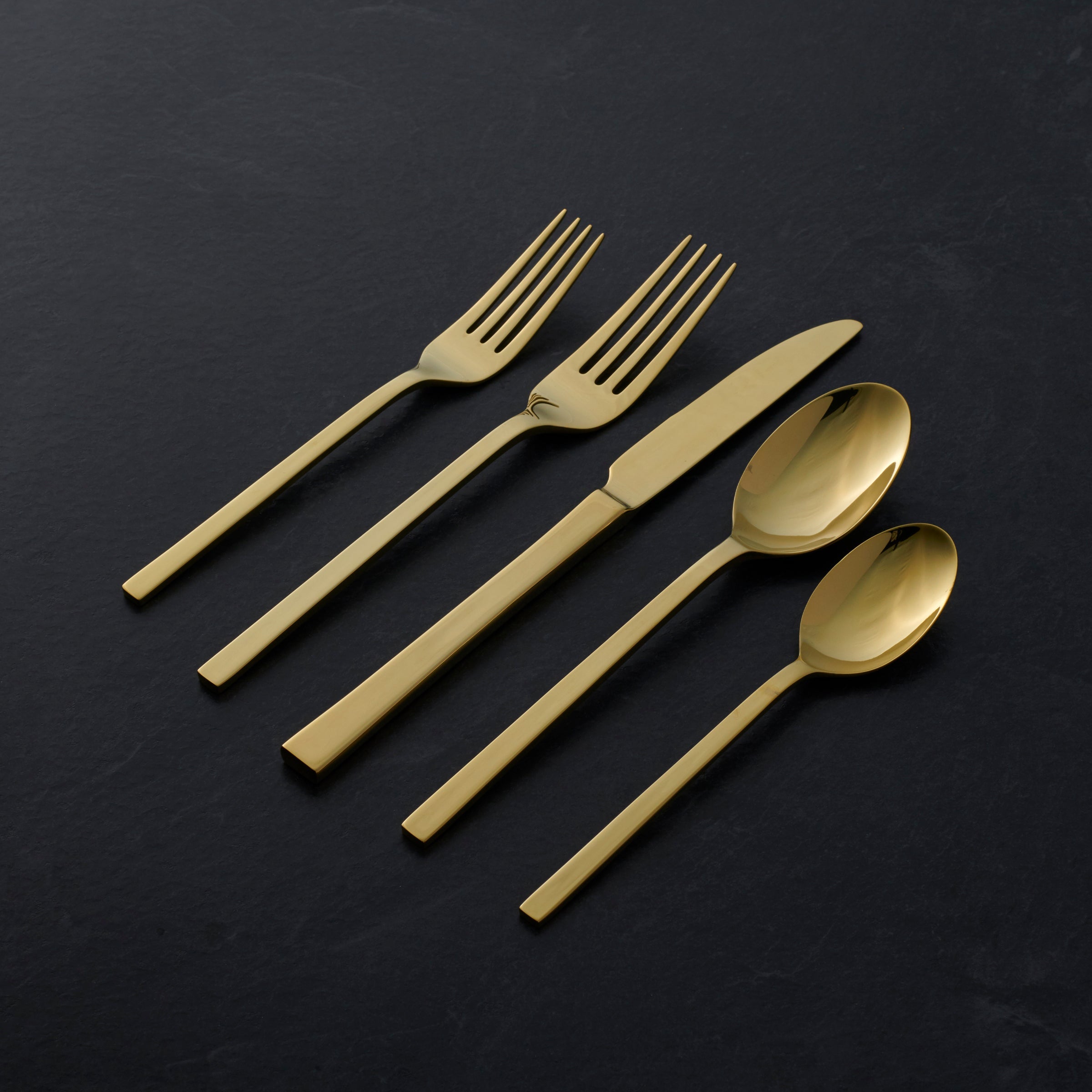 Allay Champagne 20-Piece Stainless Steel Flatware Set - Elegant Dinnerware for Formal Dining, Wedding Gifts & Special Occasions