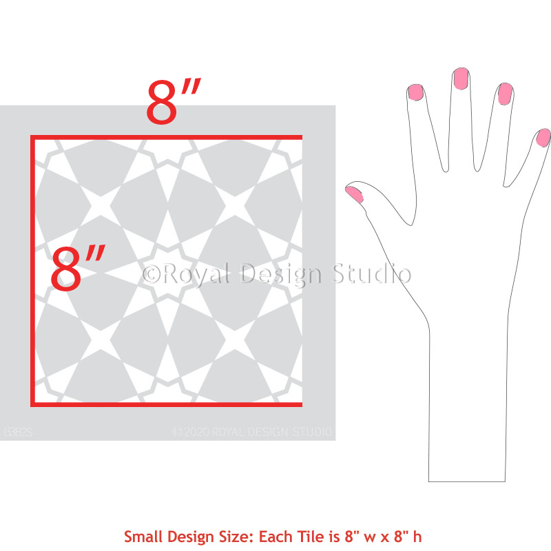 Supernova Tile Stencil - DIY Mosaic Tile Patterns for Home Decor, Bathroom & Kitchen Backsplash - Reusable Stencil Template for Floor & Wall Tiling Projects