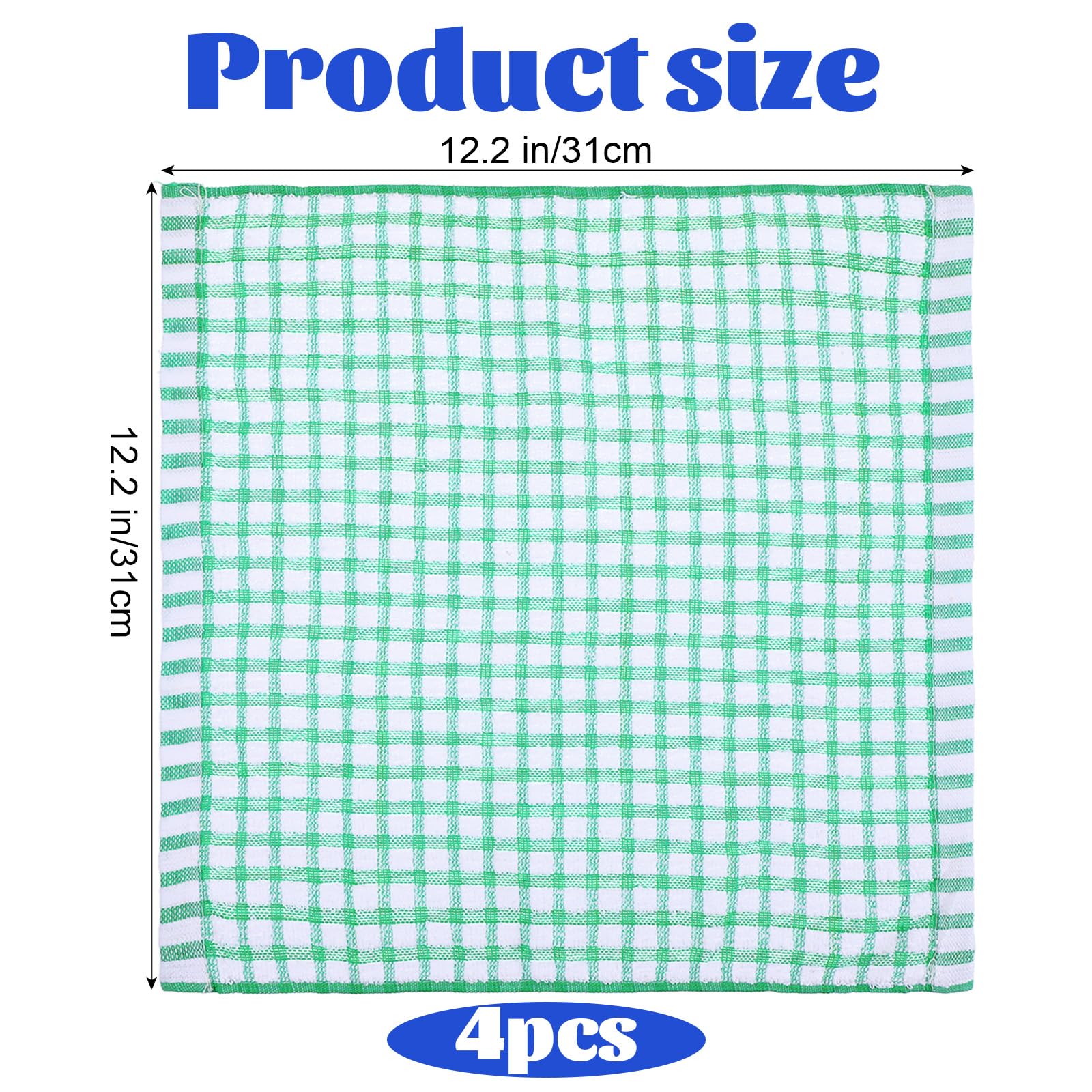 Premium 4-Pack Cotton Dishcloths 12