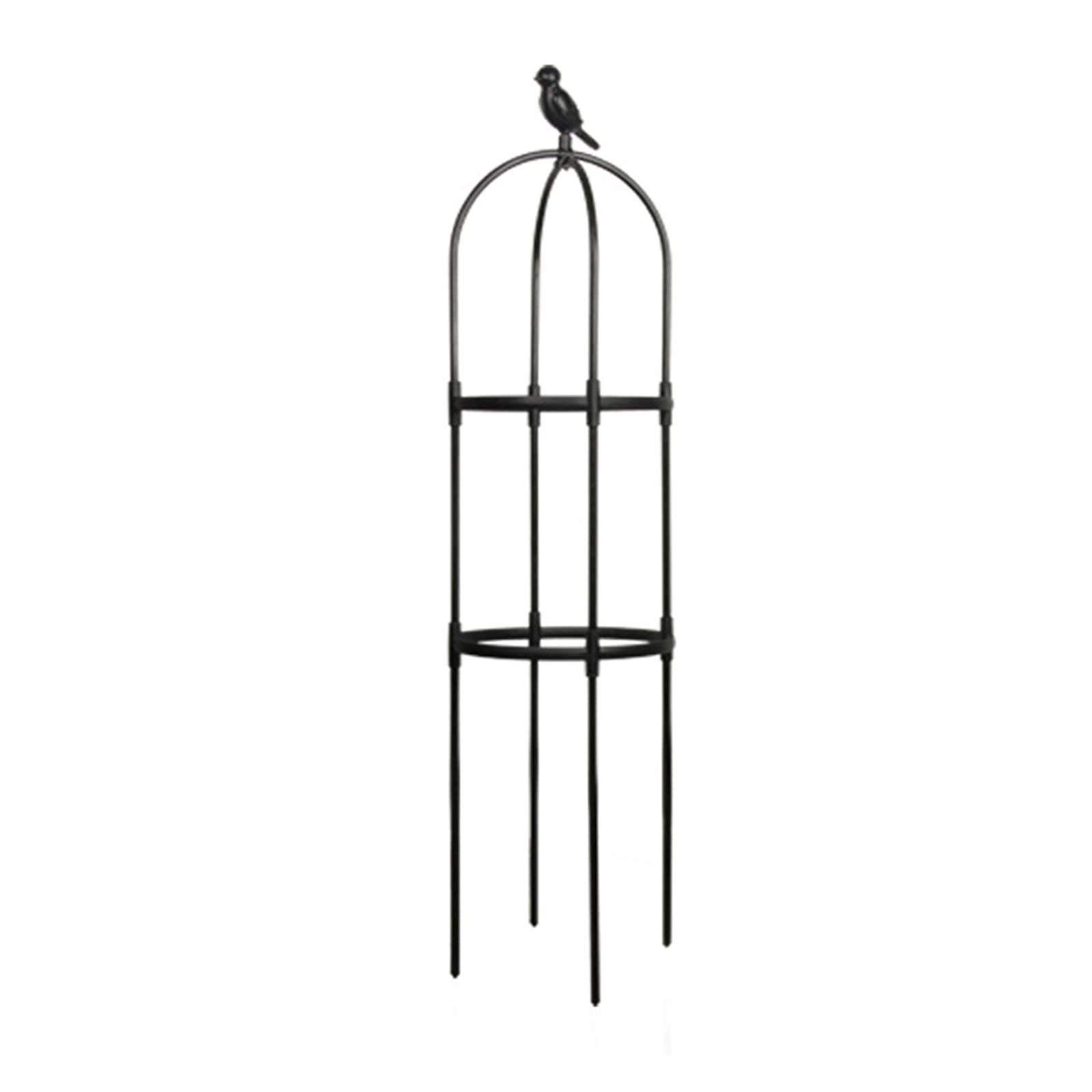 47 Inch Black Garden Obelisk Trellis for Climbing Plants - Detachable Metal Plant Support for Indoor & Outdoor Potted Flowers, Vines, Roses - Perfect for Gardens, Patios, Balconies and Backyard Decor