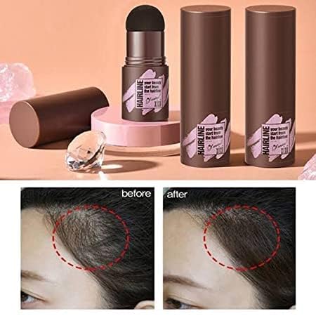 Glowhouse Shade Hairline Powder - Waterproof Hair Root Concealer & Quick Touch-Up Stick with Sponge Pen for Natural Hairline Shadow - Perfect for Daily Use, Travel, and Covering Gray Roots