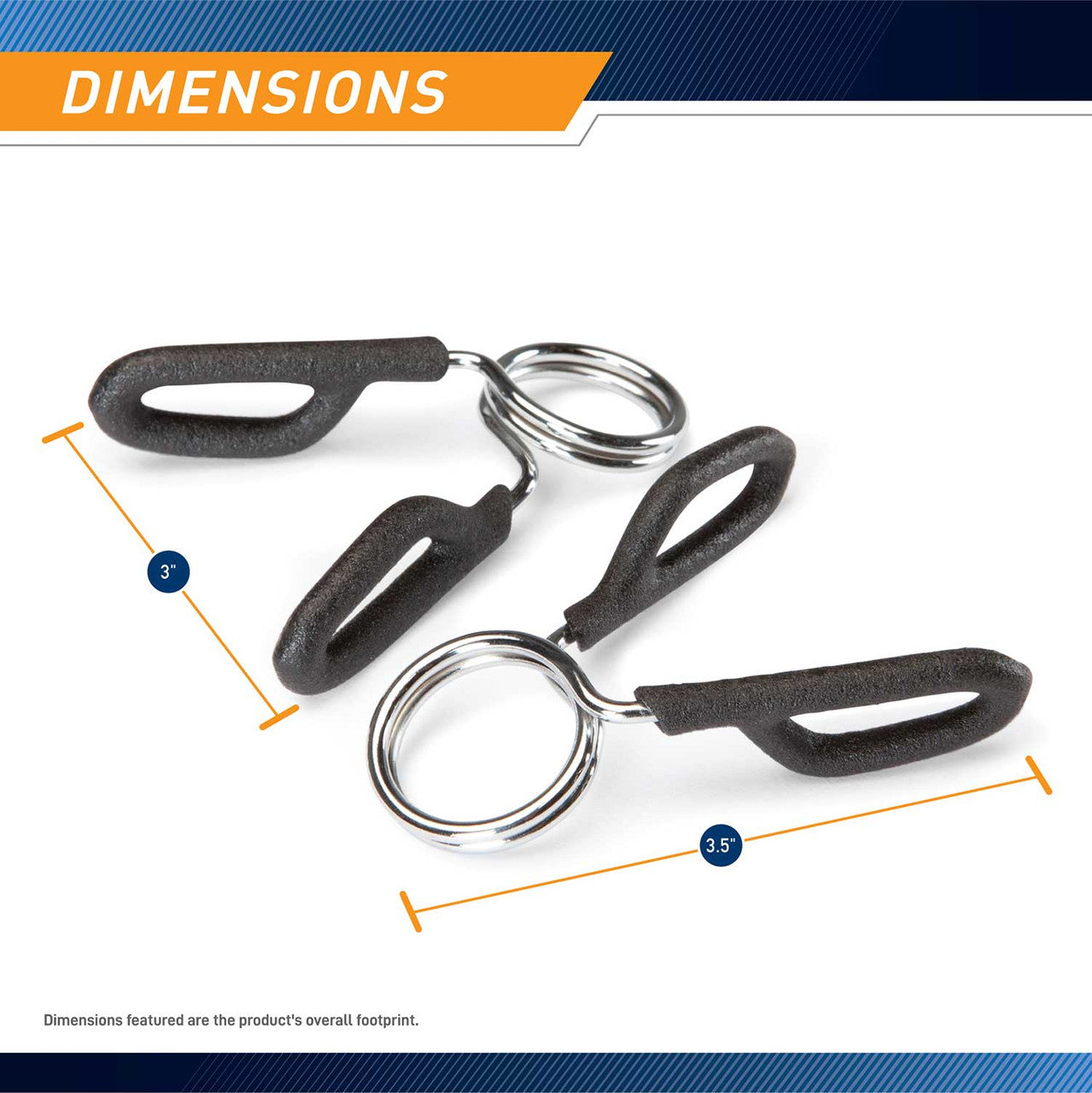 Marcy RBC 2 Standard Bar Spring Clip Collars - Heavy Duty Weight Lifting Collars for Olympic Bars - Perfect for Home Gym & Strength Training