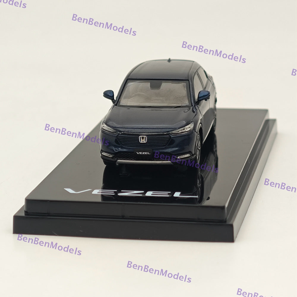 1/64 Scale Hobby Japan VEZEL e: HEV Z Midnight Blue Beam Metallic Diecast Car Model HJ641071ABL - Perfect for Collectors, Display, and Racing Enthusiasts