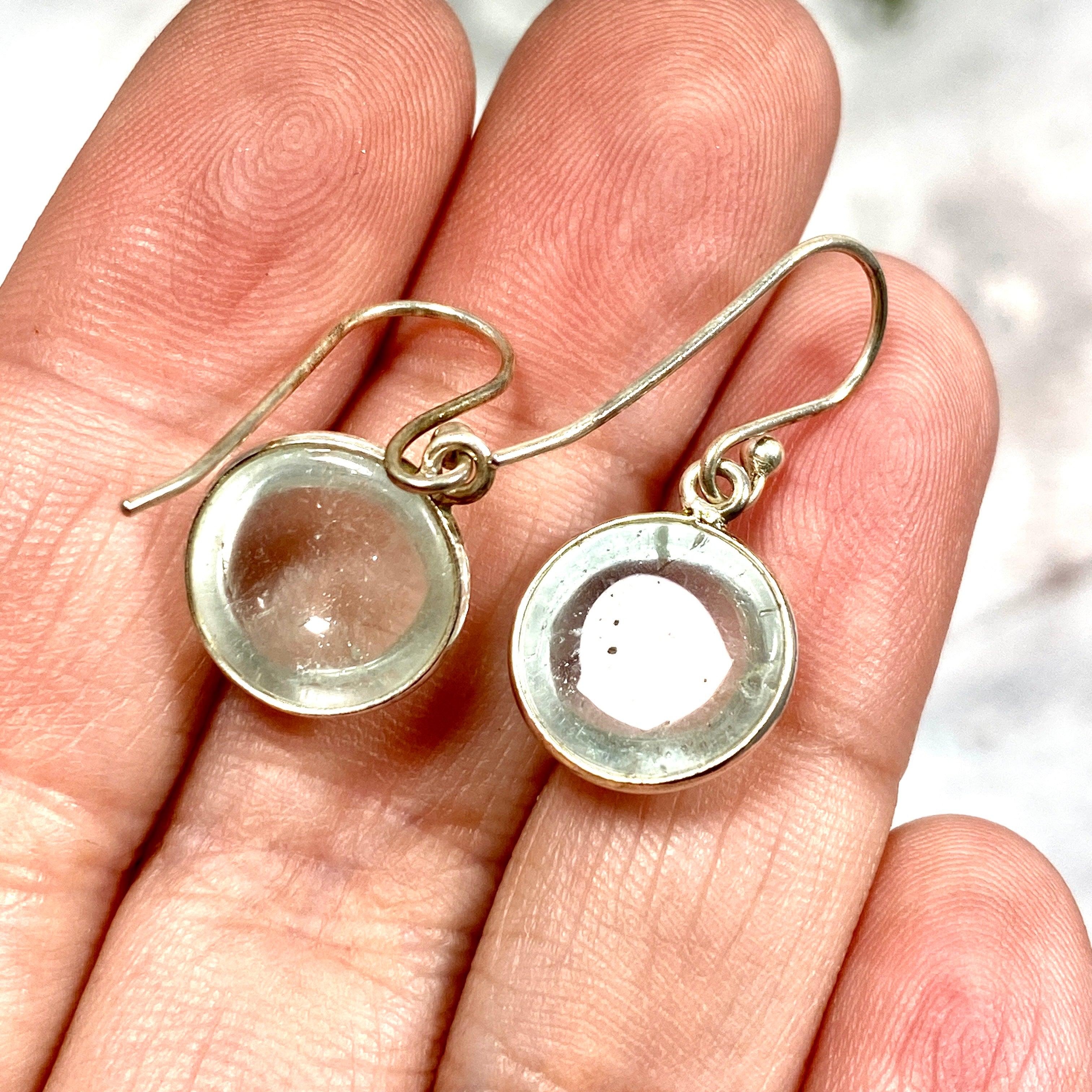 Natural Topaz Round Cabochon Earrings for Women – Elegant Gemstone Jewelry for Parties, Weddings & Everyday Wear