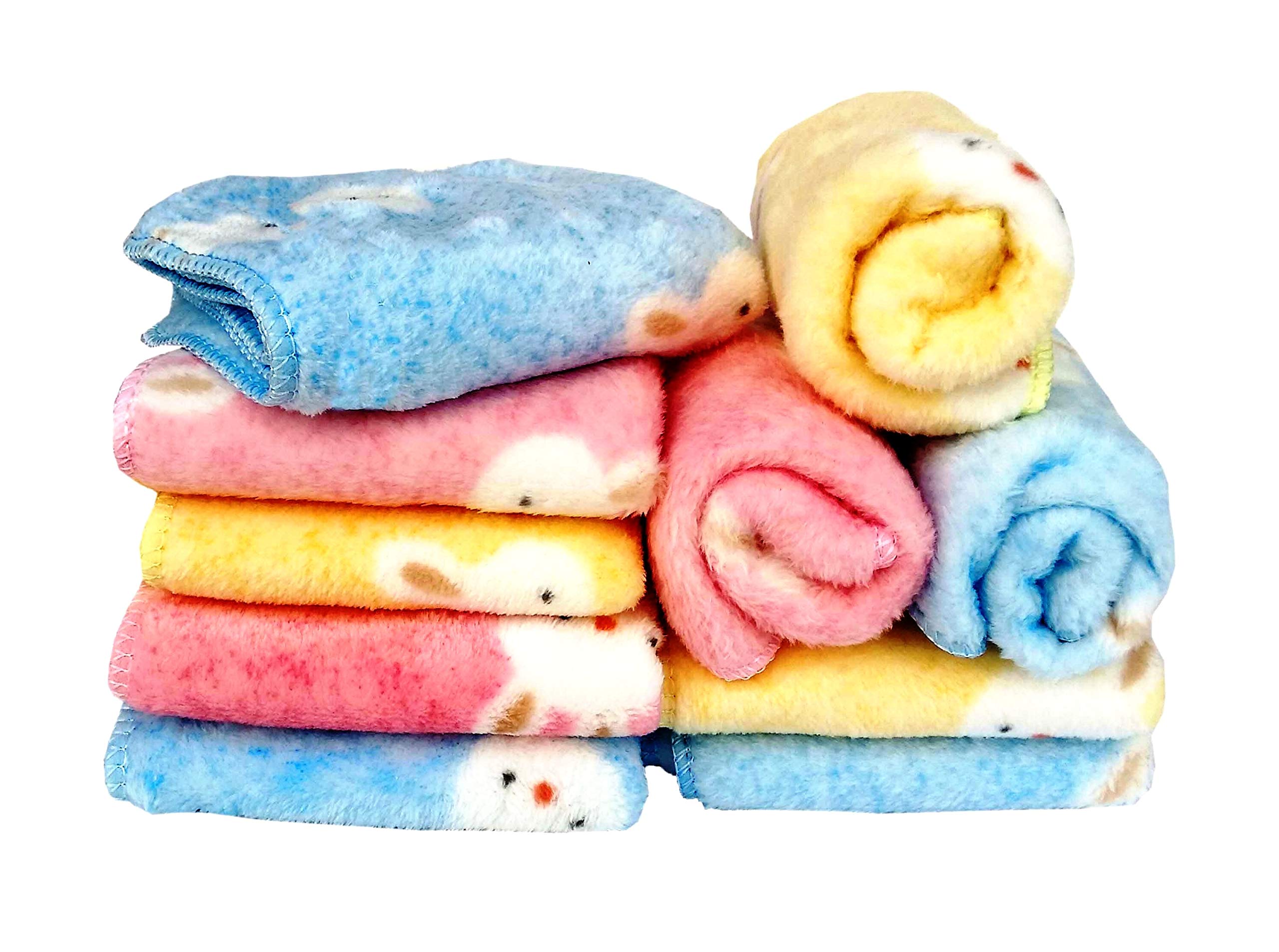 Premium Microfiber Face Towels - Soft, Thick & Absorbent (10x10 Inch, 10-Pack, Multicolor) for Skincare, Gym & Travel - Gentle on Skin, Quick-Drying & Reusable