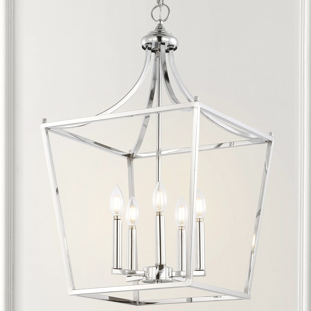 Vintage Camden Iron Classic Midcentury Modern Pendant Lantern - Industrial Style Hanging Light Fixture for Kitchen Island, Dining Room & Entryway Lighting