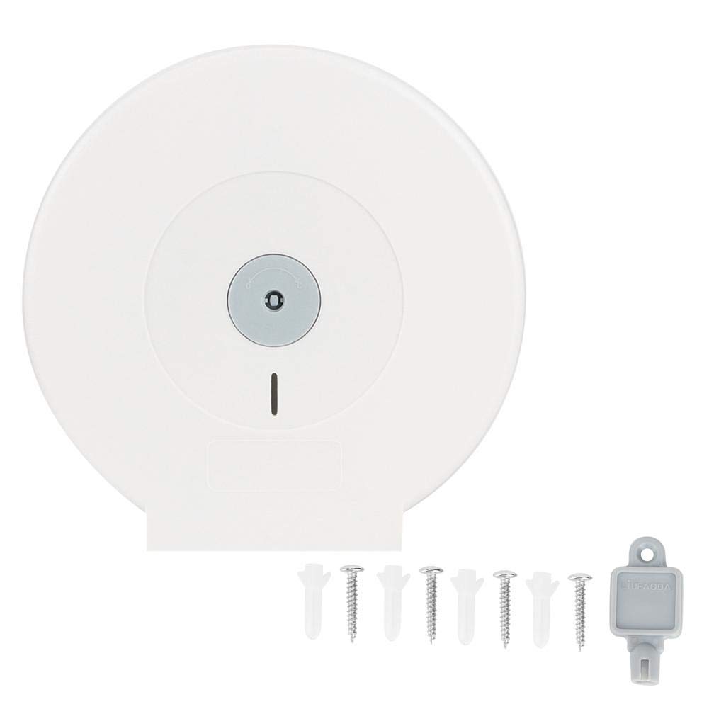 Round Wall-Mounted Roll Paper Holder - Waterproof Plastic Bathroom Tissue Dispenser for Toilet, Hotel & Restaurant - Perfect for Public Restrooms, Home Bathrooms & Commercial Spaces