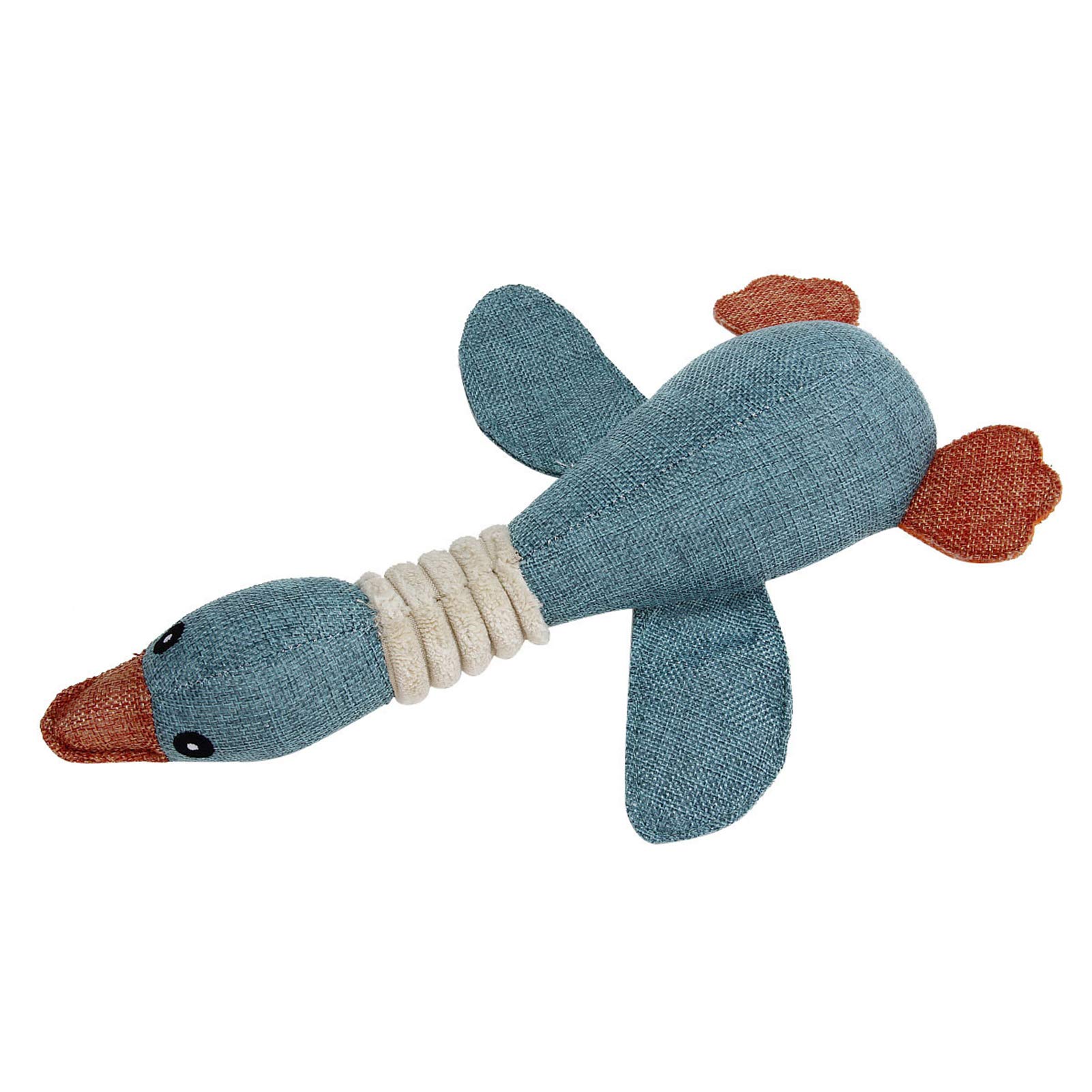 BESUFY Squeaky Wild Goose Dog Chew Toy - Durable Puppy Teething Toys for Teeth Cleaning & Training - Interactive Pet Supplies for Small Medium Dogs - Perfect for Playtime & Dental Care (Blue)