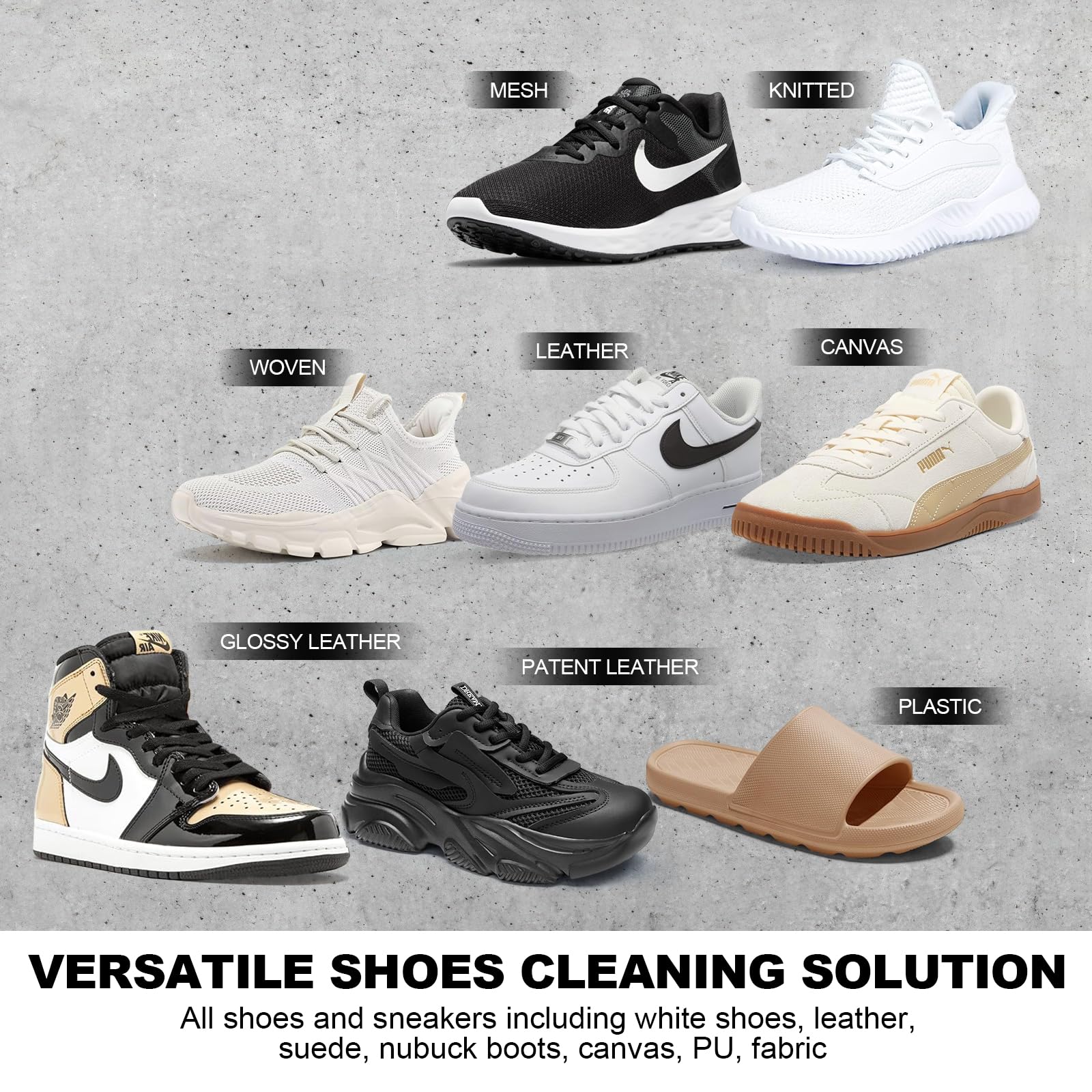 Premium Shoe Cleaner Kit - 8.5Oz with 3 Brushes & Towel for Sneakers, Boots & Fabric | Perfect for Gym & Outdoor Use