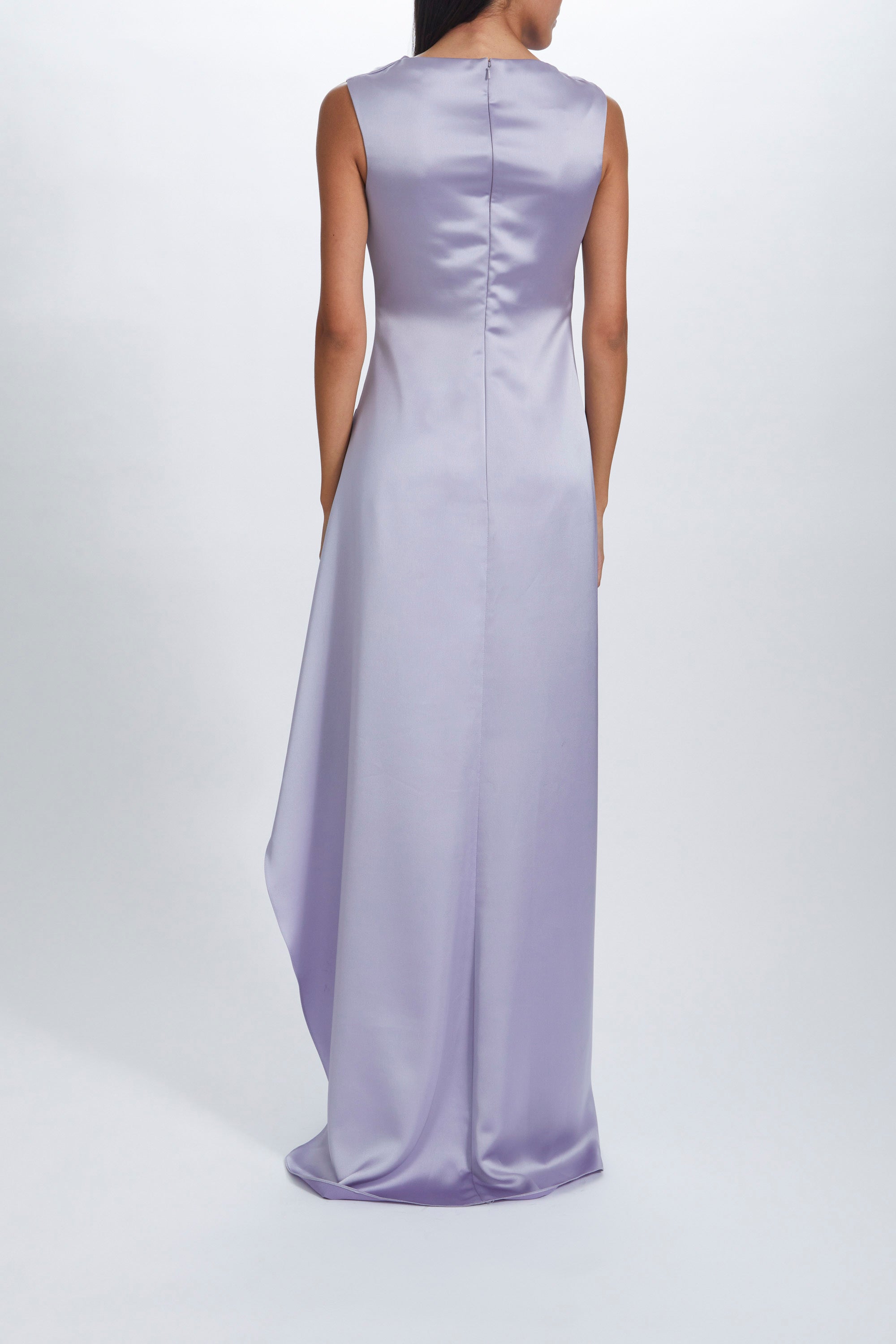 Elegant Asymmetric Draped Gown for Women - Formal Evening Dress for Prom, Wedding & Special Occasions